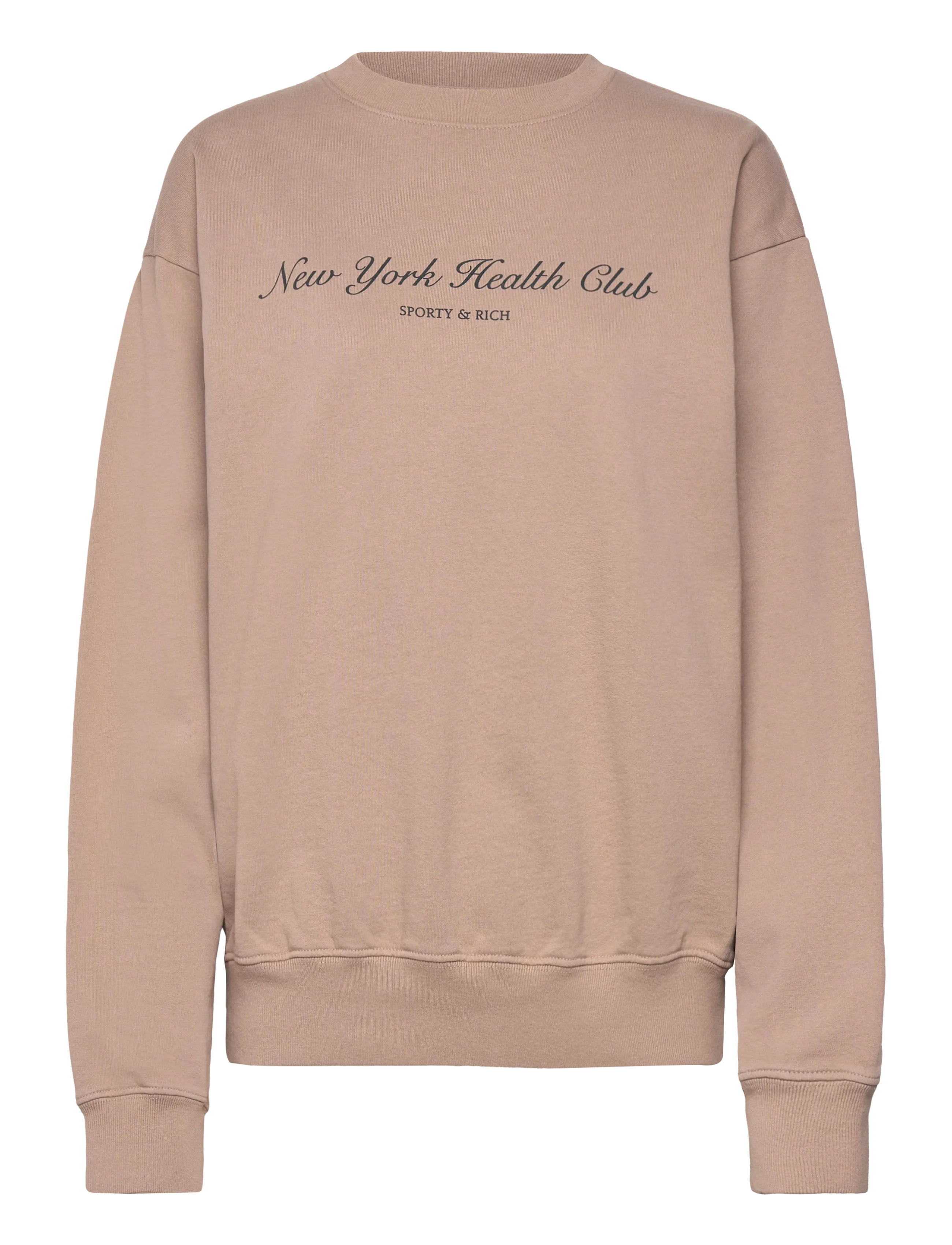 Sporty & Rich Ny Health Club Crewneck, XS, Sweatshirts Hoodies, Beige - Sweatshirts, Frauen