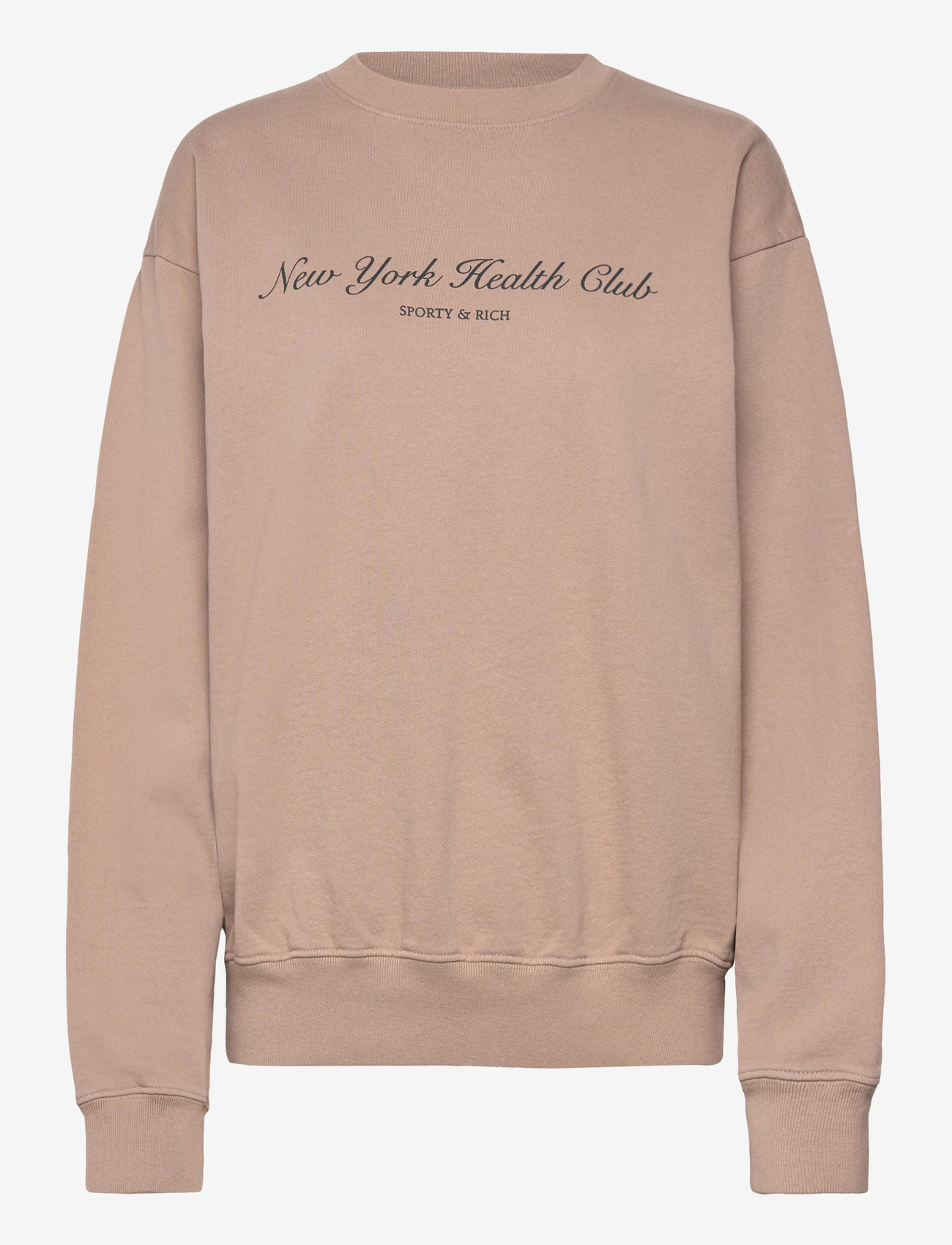 Sporty & Rich - NY Health Club Crewneck - sweatshirts & hoodies - mink - 0
