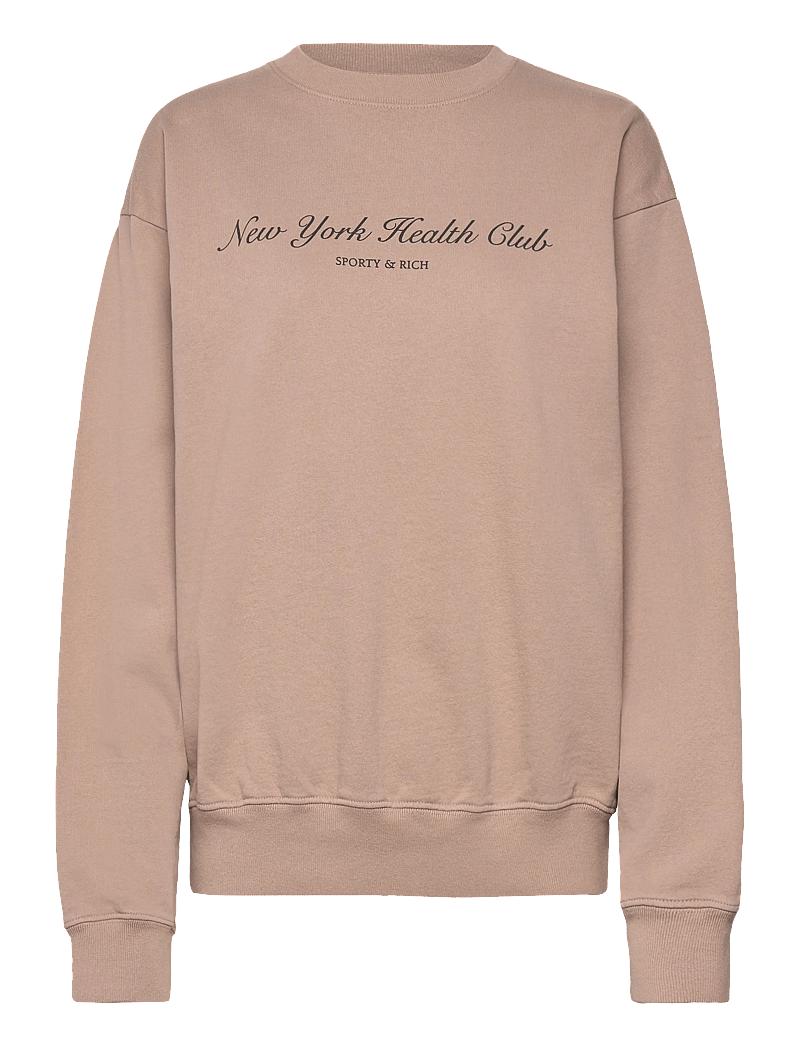Sporty & Rich - NY Health Club Crewneck - sweatshirts & hoodies - mink - 0