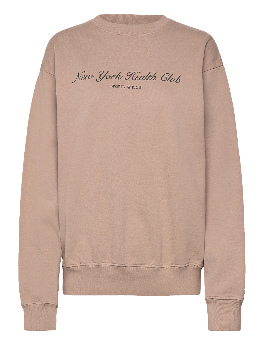Sporty & Rich - NY Health Club Crewneck - sweatshirts & hoodies - mink - 0