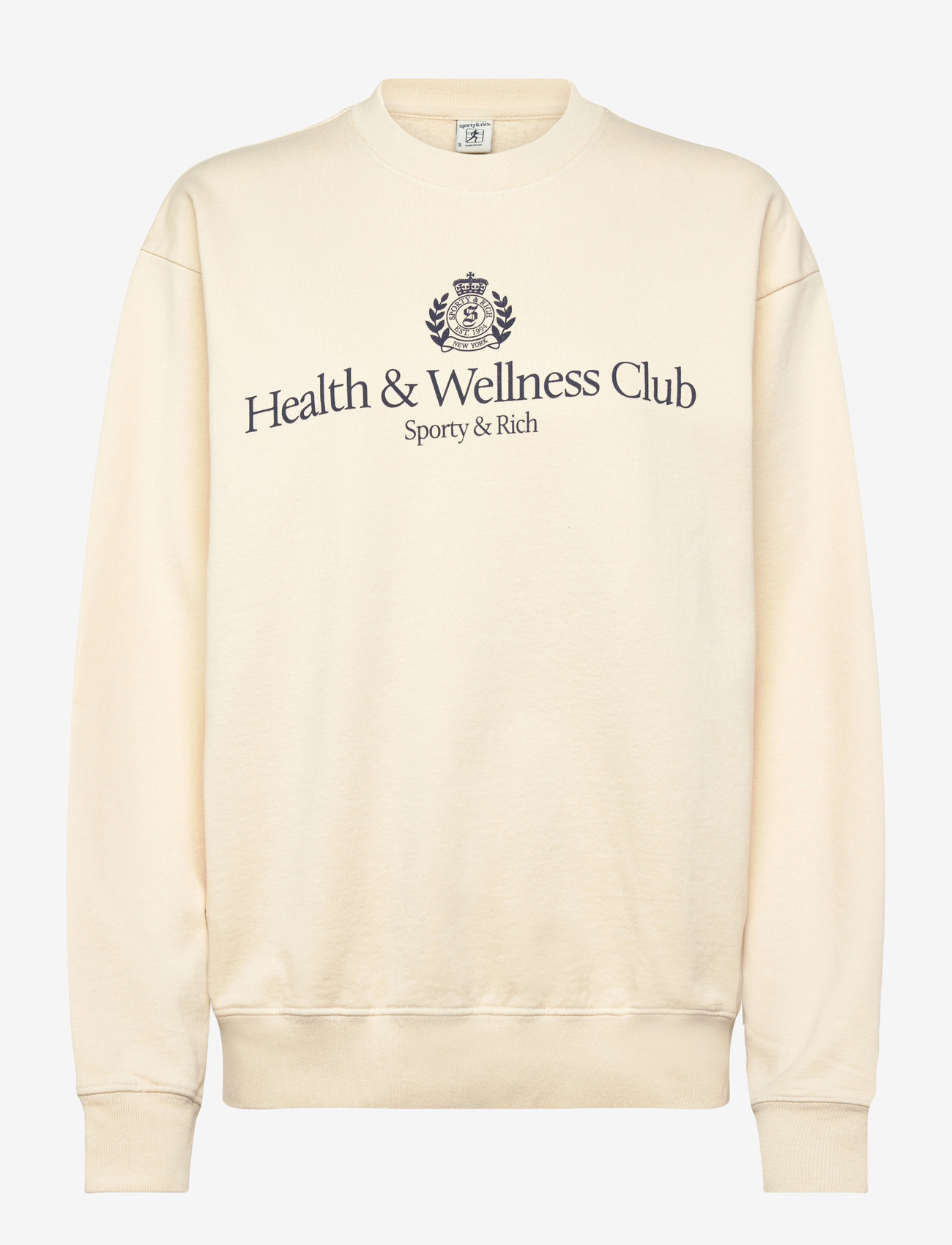 Sporty & Rich - H&W Crest Crewneck - sweatshirts & hoodies - cream - 0