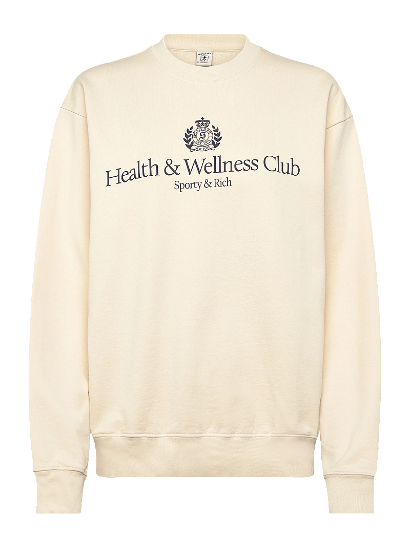 Sporty & Rich - H&W Crest Crewneck - sweatshirts & hoodies - cream - 0