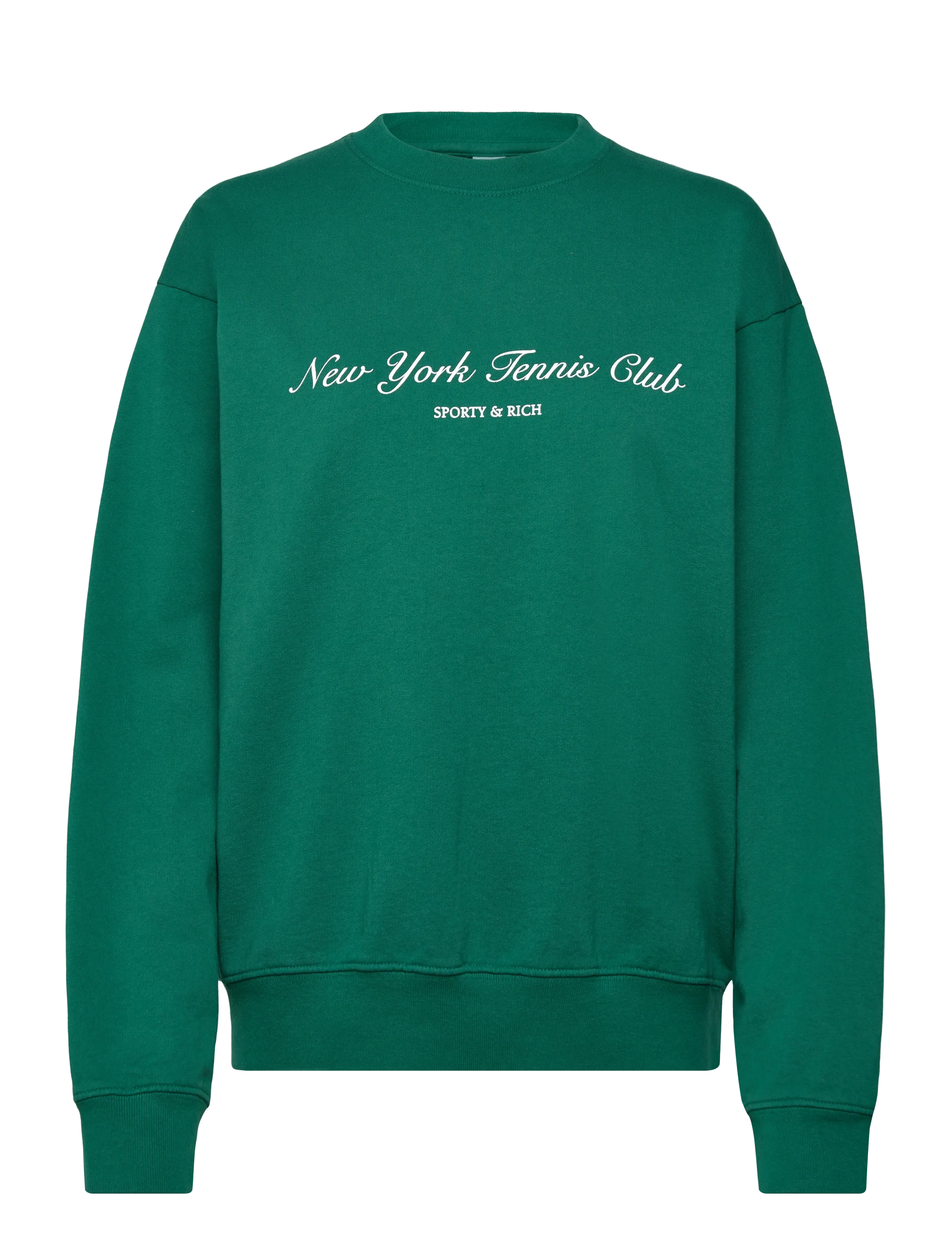 SPORTY & RICH Ny Tennis Club Crewneck Grün - XS - Damen
