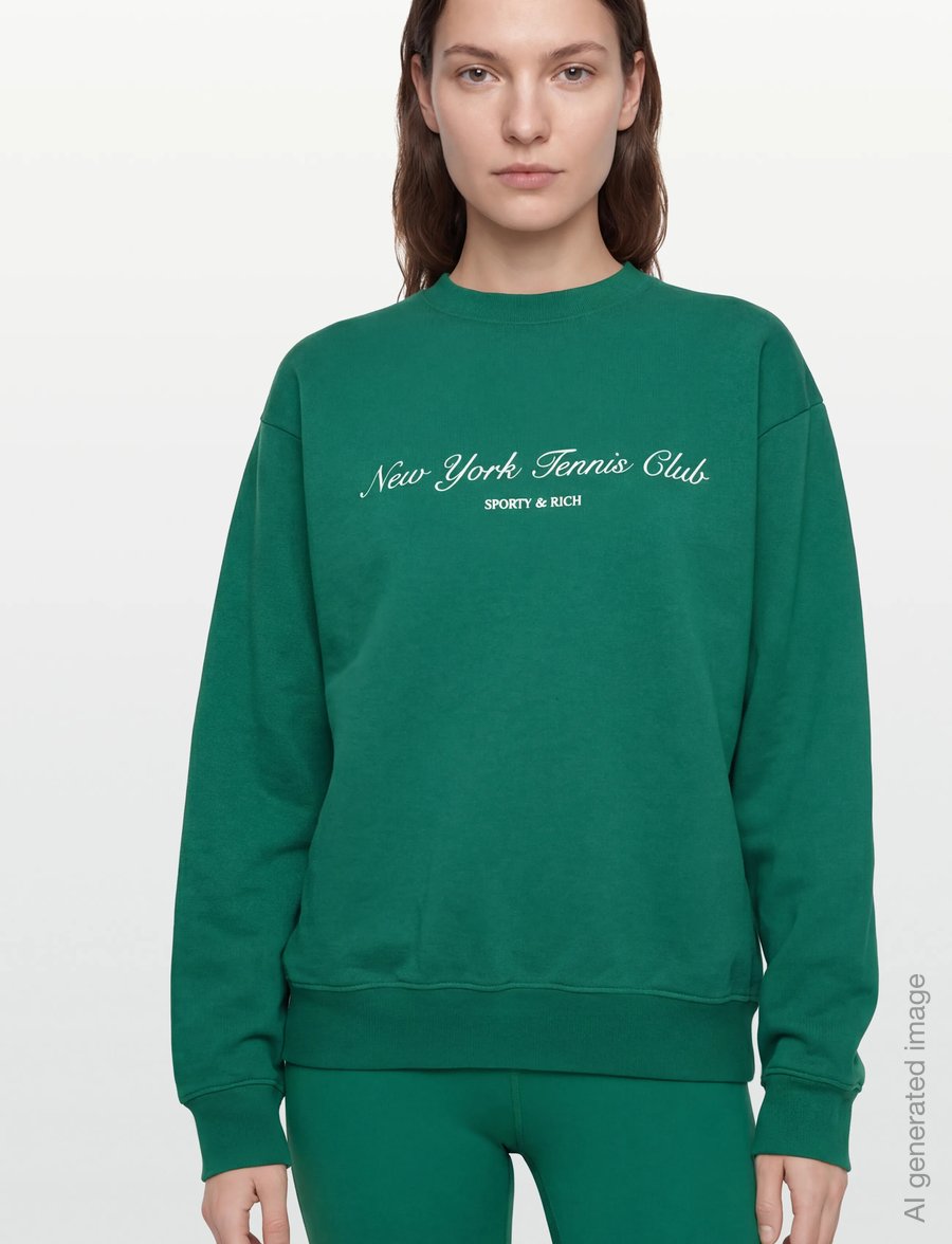 Sporty & Rich - NY Tennis Club Crewneck - gensere og hettegensere - alpine - 3