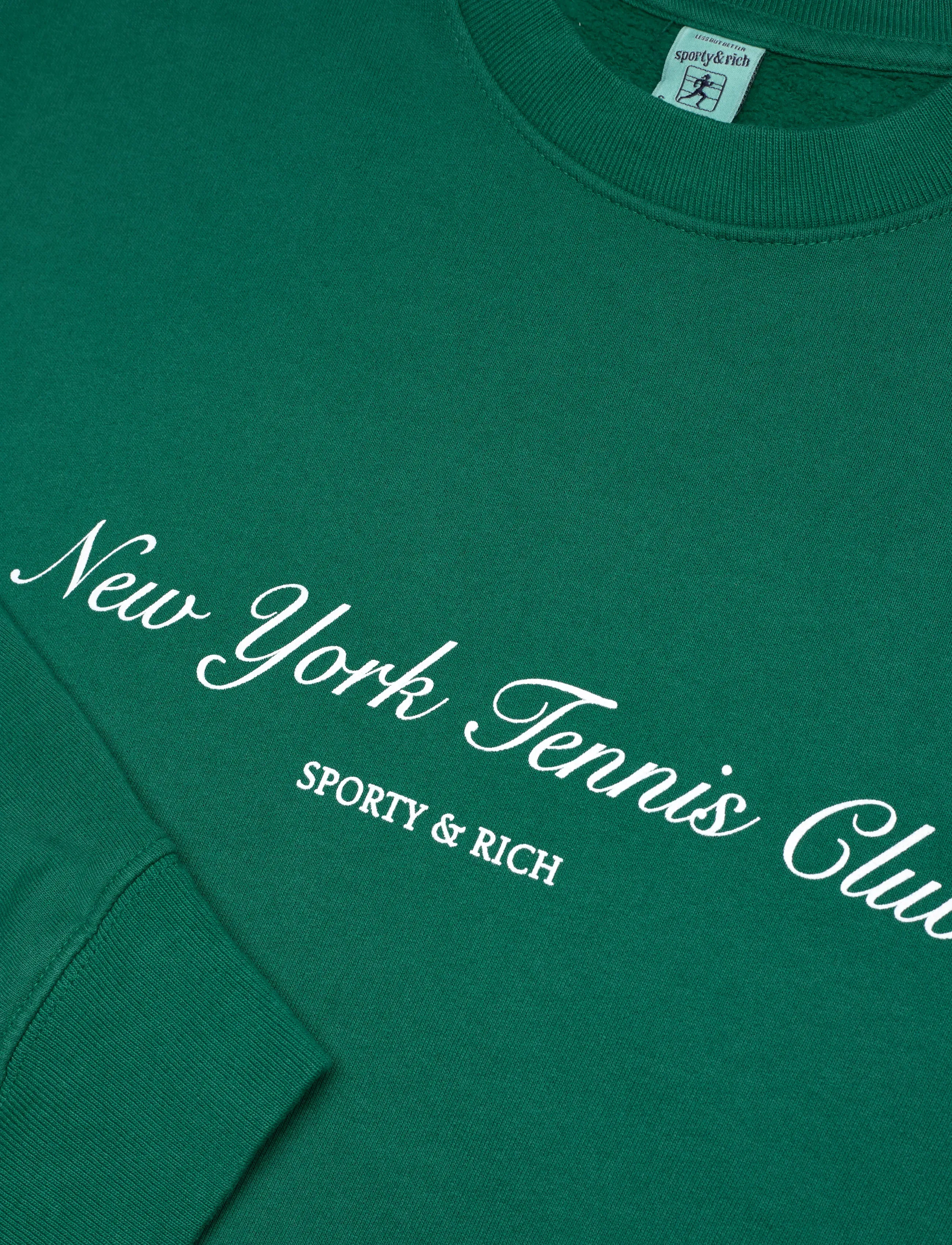 Sporty & Rich - NY Tennis Club Crewneck - medvilniniai megztiniai - alpine - 5