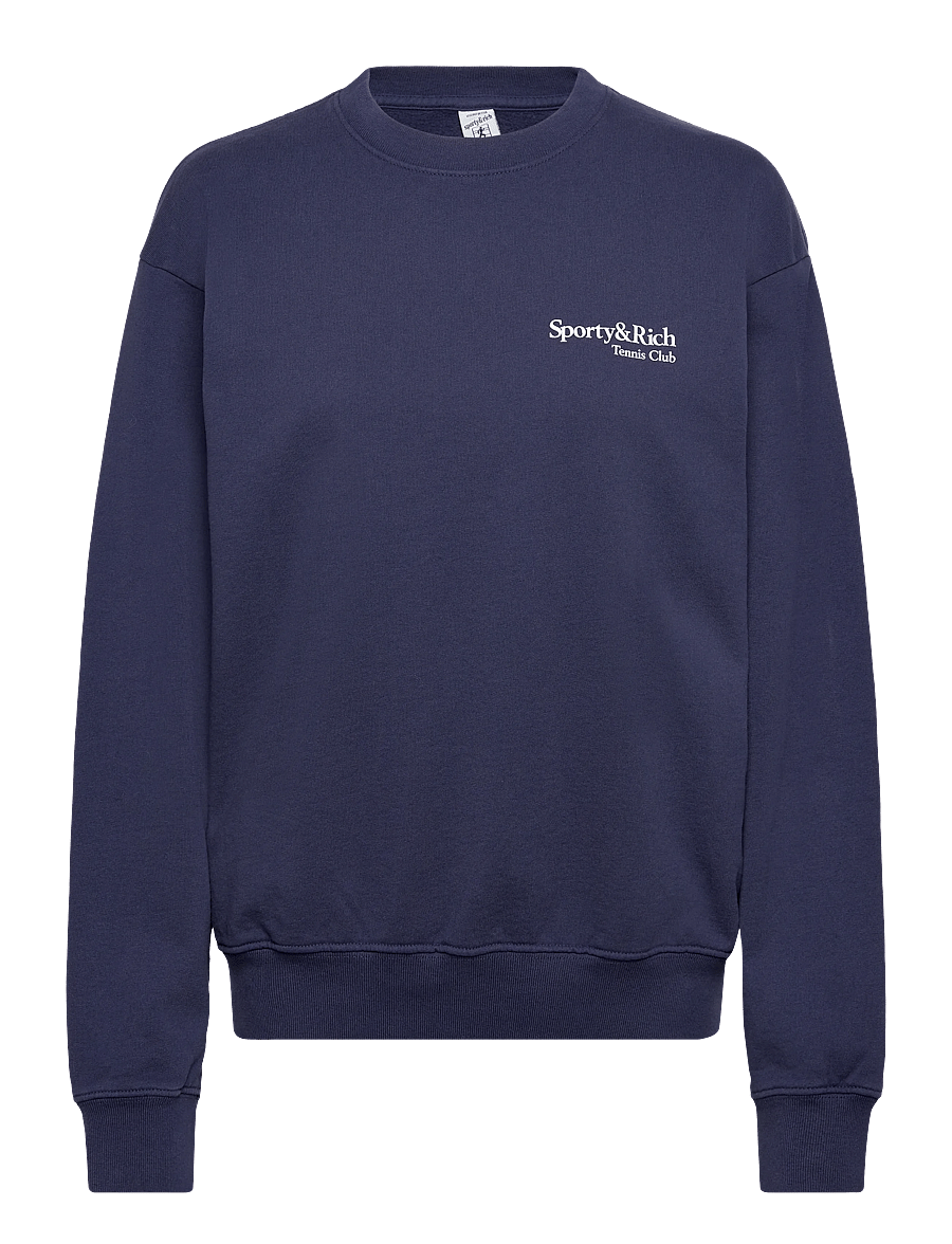 Sporty & Rich - Play Tennis Crewneck - sweatshirts & hoodies - dark navy - 1