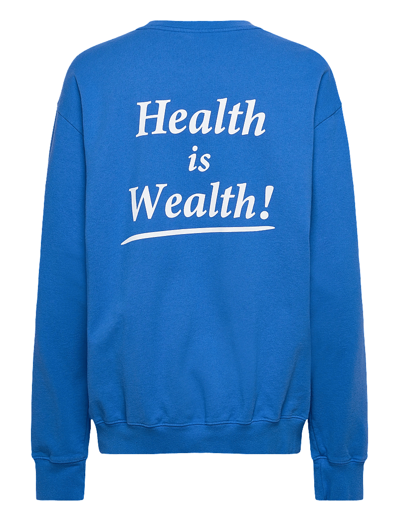 Sporty & Rich - Health is Wealth Crewneck - sweatshirts & hættetrøjer - paris blue - 1