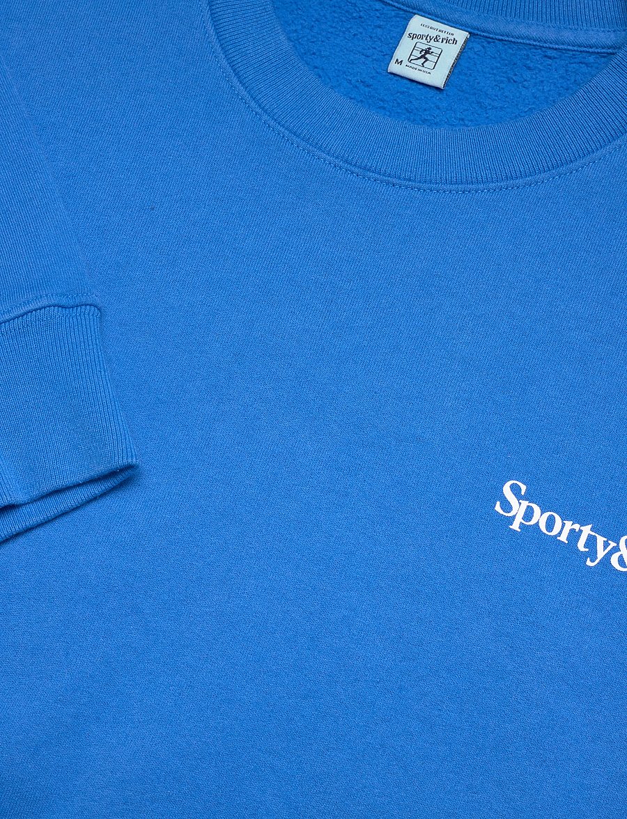 Sporty & Rich - Health is Wealth Crewneck - sweatshirts & hættetrøjer - paris blue - 2
