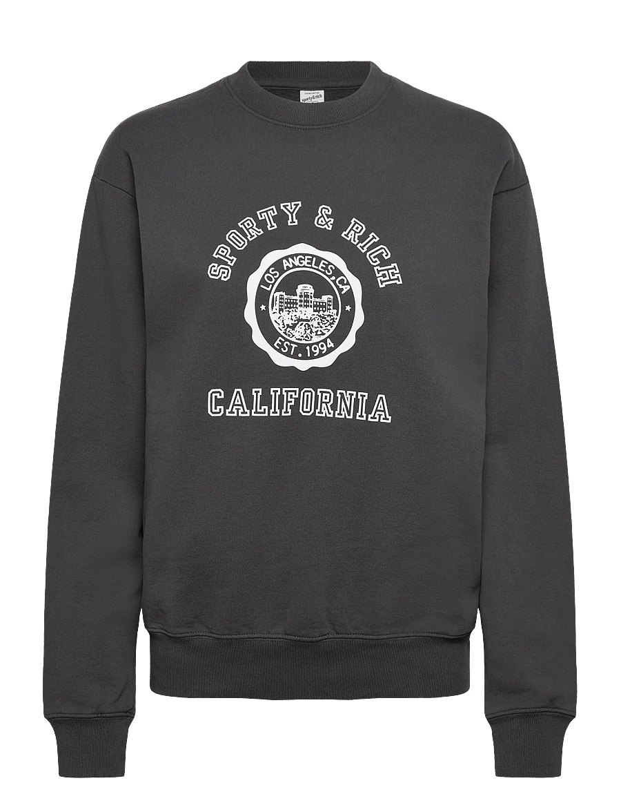 Sporty & Rich - California Emblem Crewneck - sweatshirts - faded black - 0