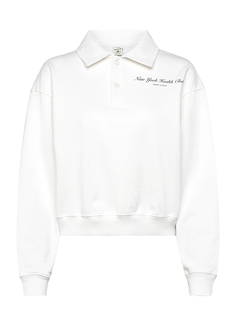 Sporty & Rich - NY Health Club Polo - sweatshirts & hættetrøjer - white - 0