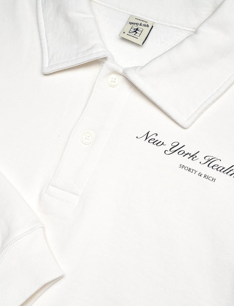Sporty & Rich - NY Health Club Polo - sweatshirts & hættetrøjer - white - 2