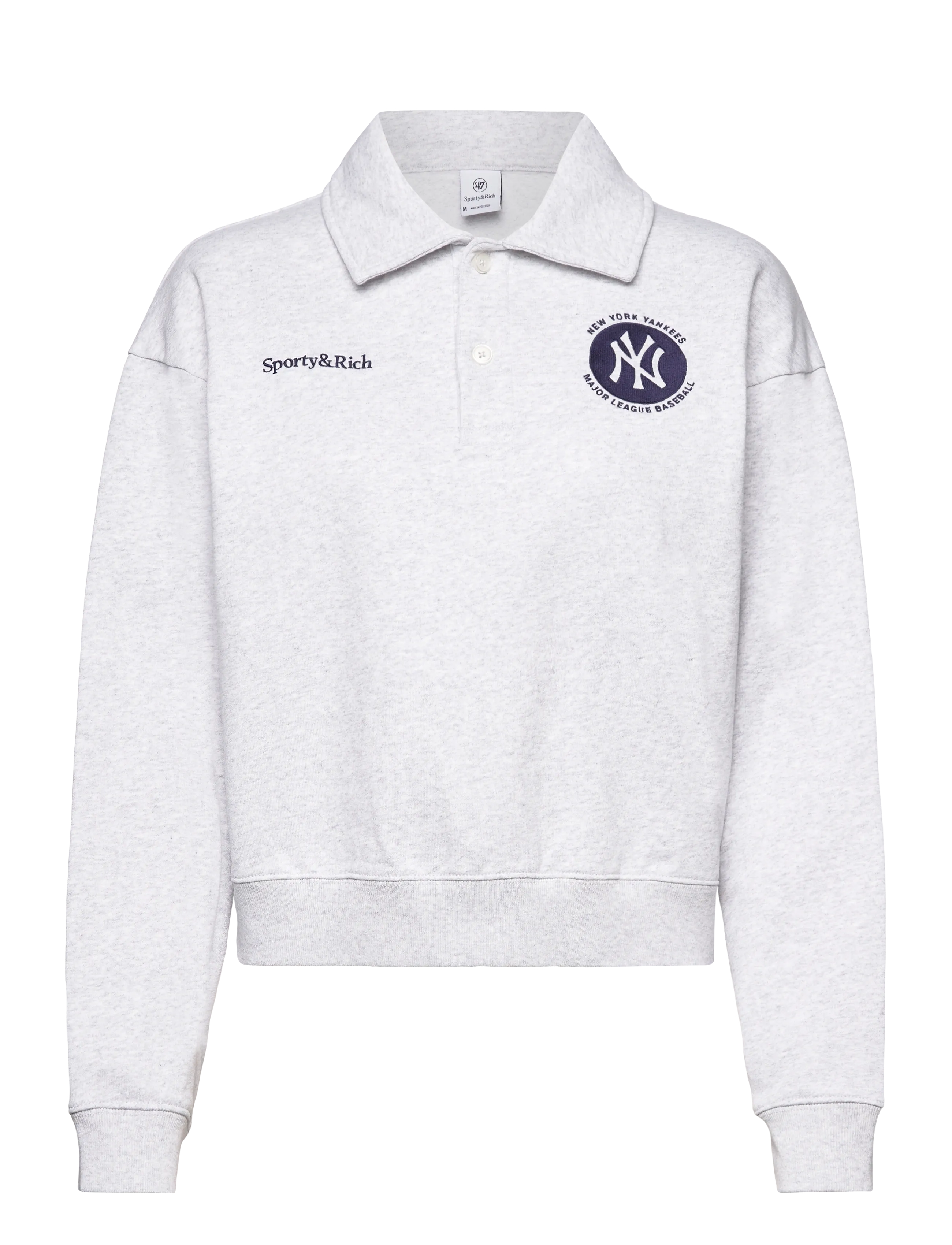 Sporty & Rich Major League Polo - Kleidung - HEATHER GRAY / grey