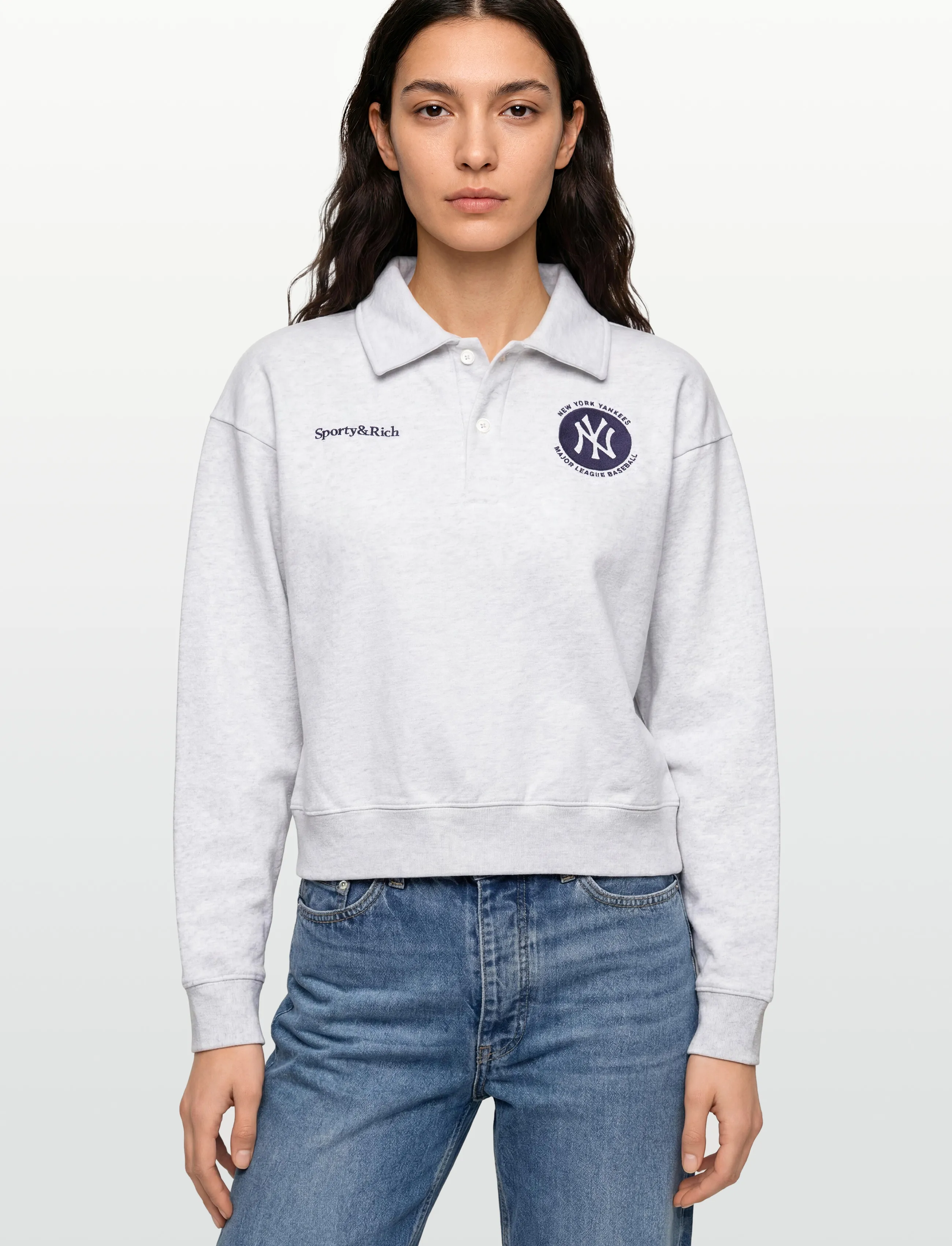 Sporty & Rich - Major League Polo - t-shirts & tops - heather gray - 3