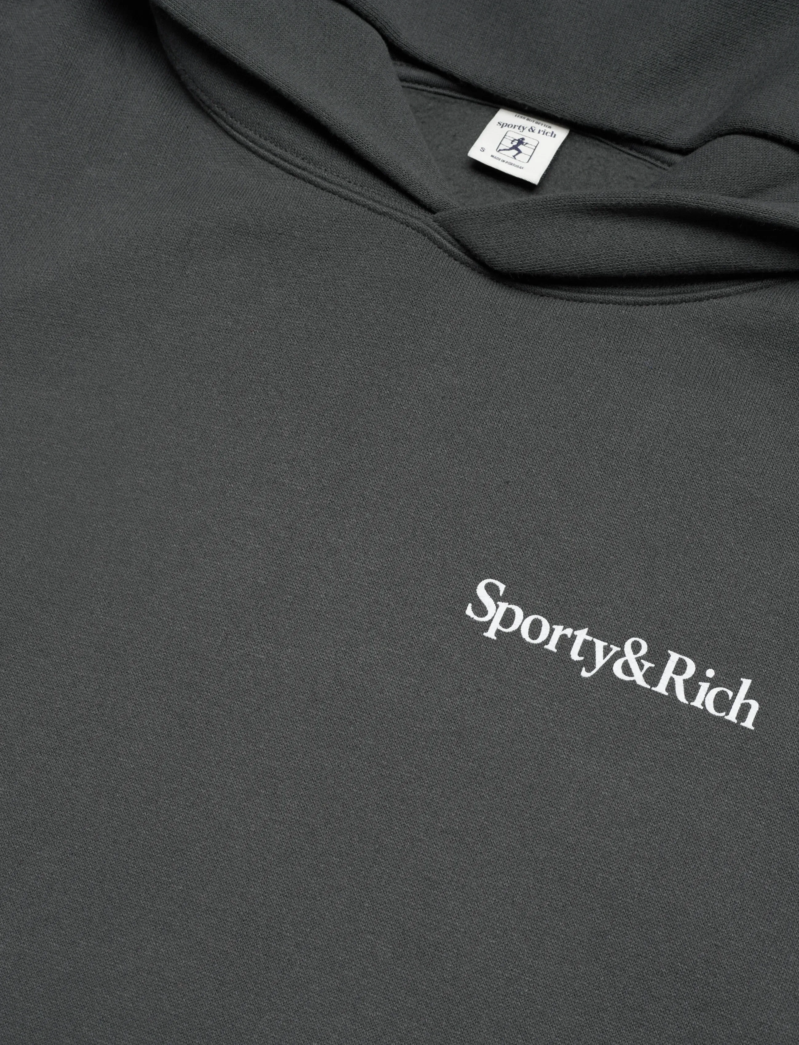 Sporty & Rich - Health Is Wealth Soft Hoodie - peysur og hettupeysur - faded black - 2