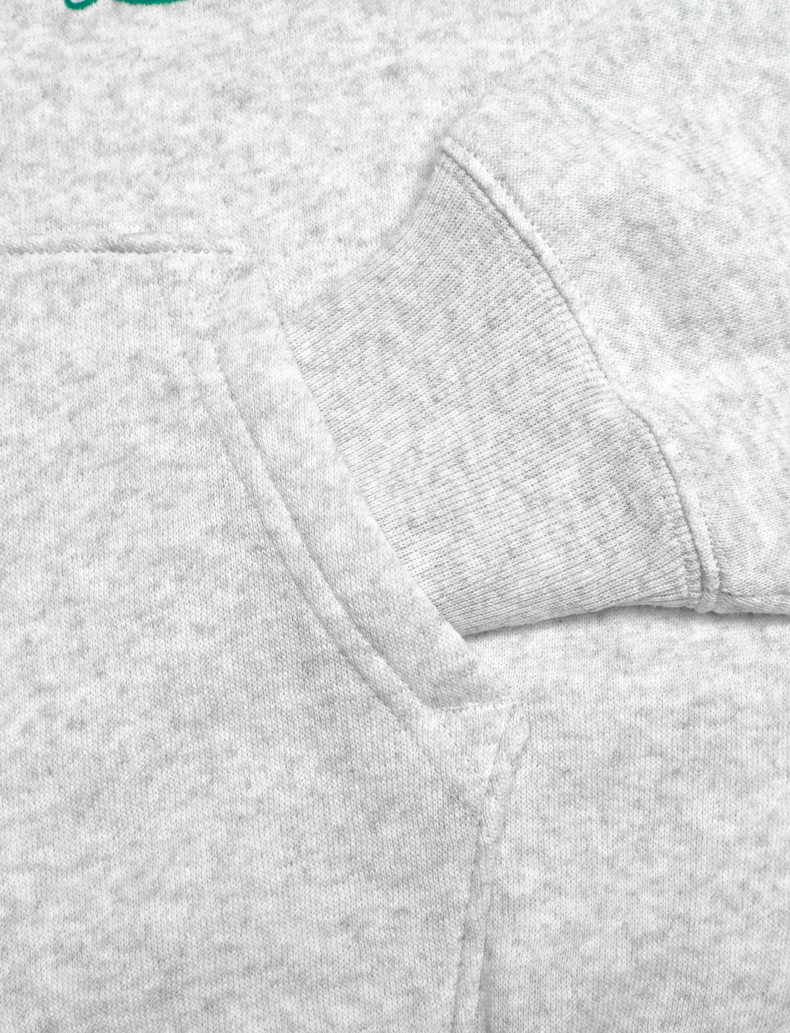 Sporty & Rich - BH Horizon Soft Cropped Hoodie - sweatshirts & hættetrøjer - heather gray - 3