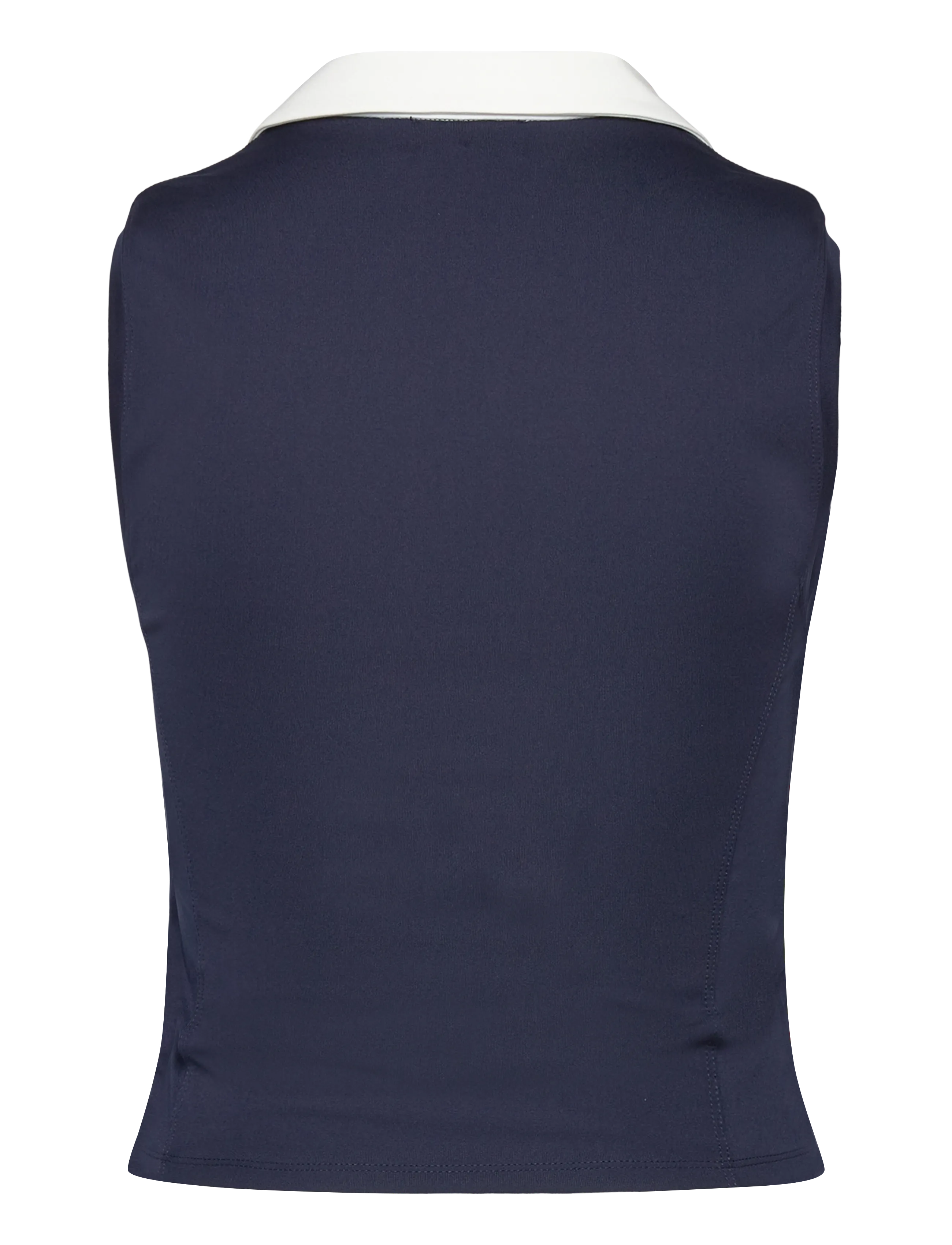 Sporty & Rich - Eden Crest Sports Polo Vest - tops zonder mouwen - dark navy/white - 2