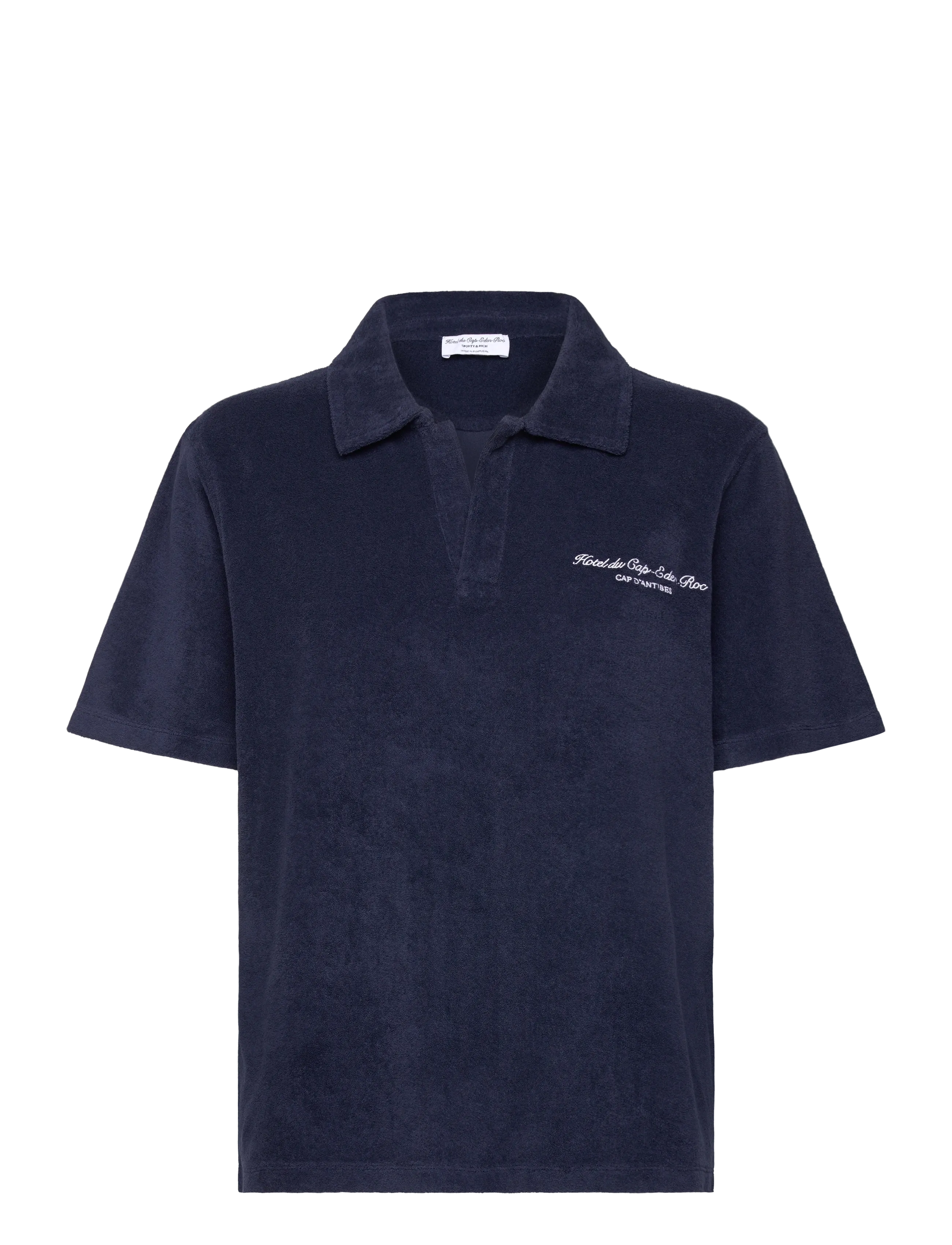 SPORTY & RICH Eden Script Terry Polo Navy - M - Damen