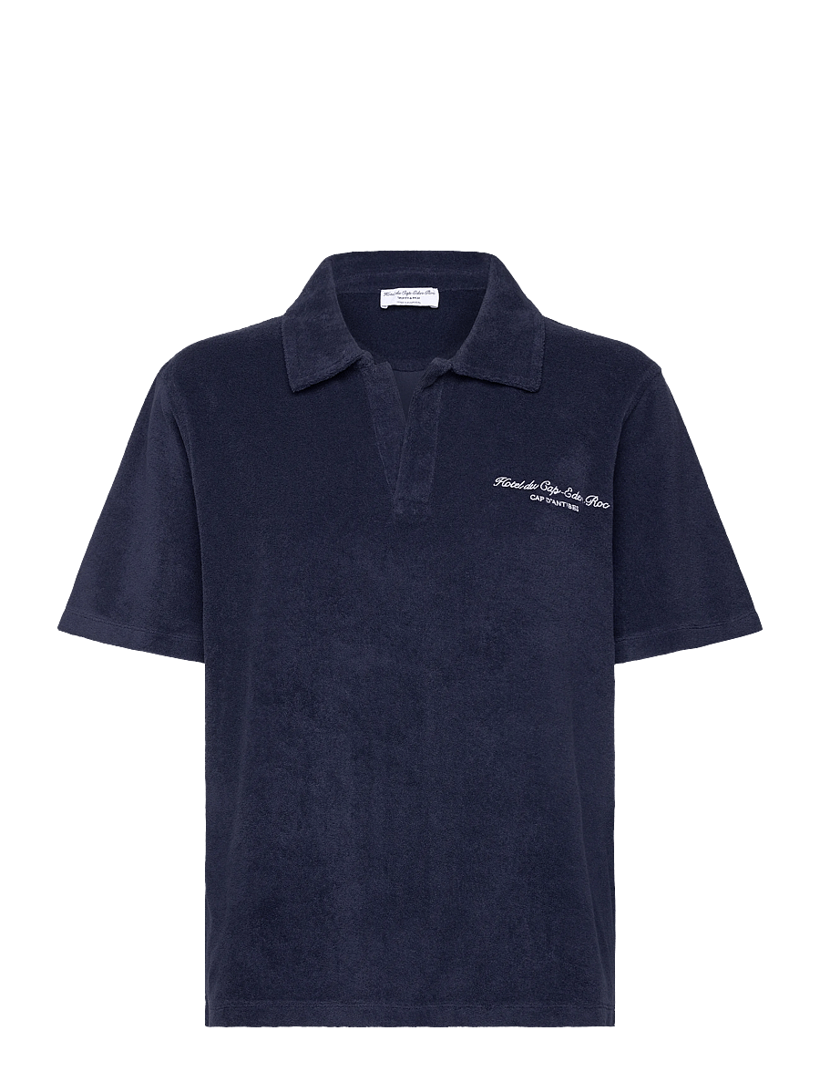 Sporty & Rich - Eden Script Terry Polo - poloskjorter - dark navy - 1
