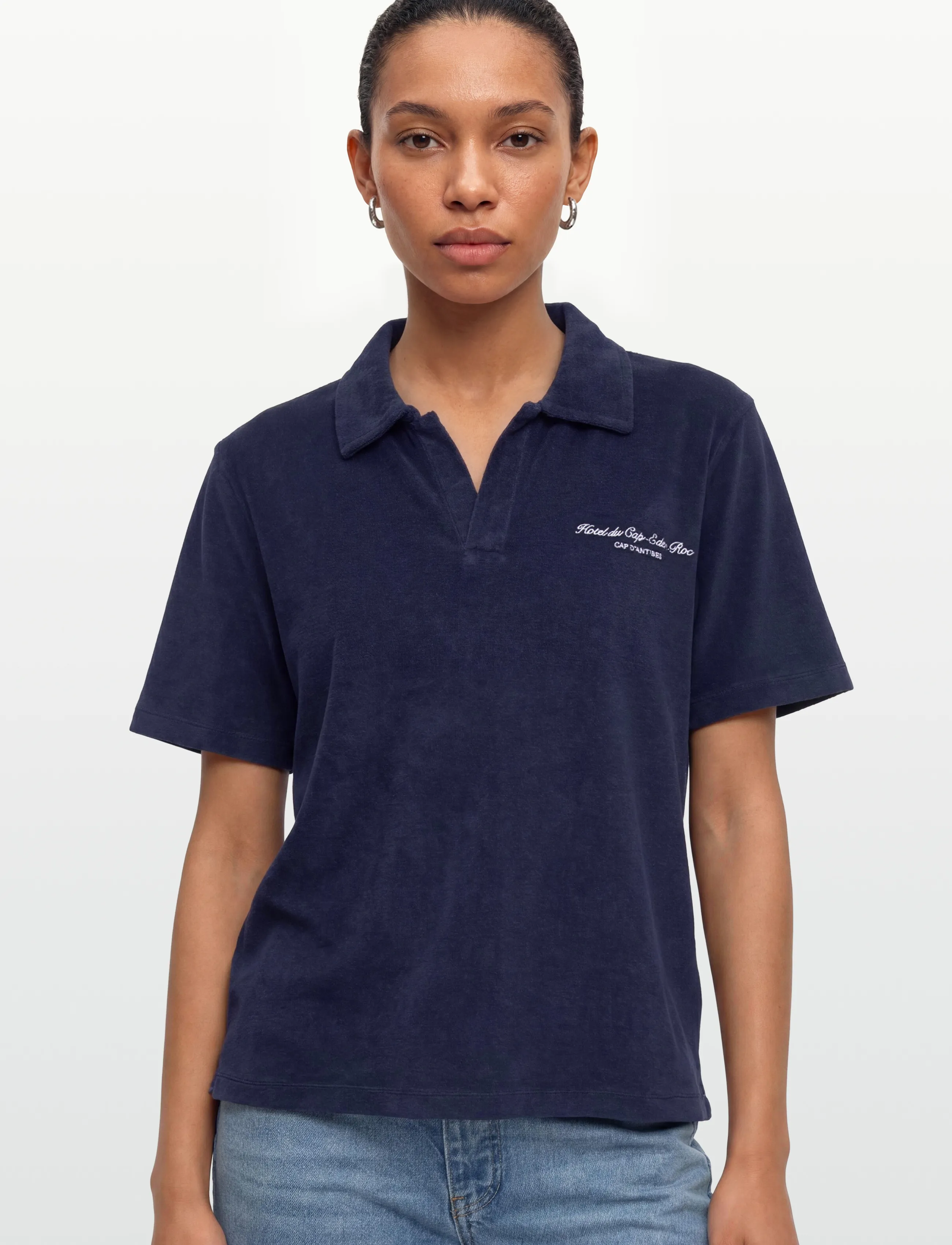 Sporty & Rich - Eden Script Terry Polo - poloer - dark navy - 3