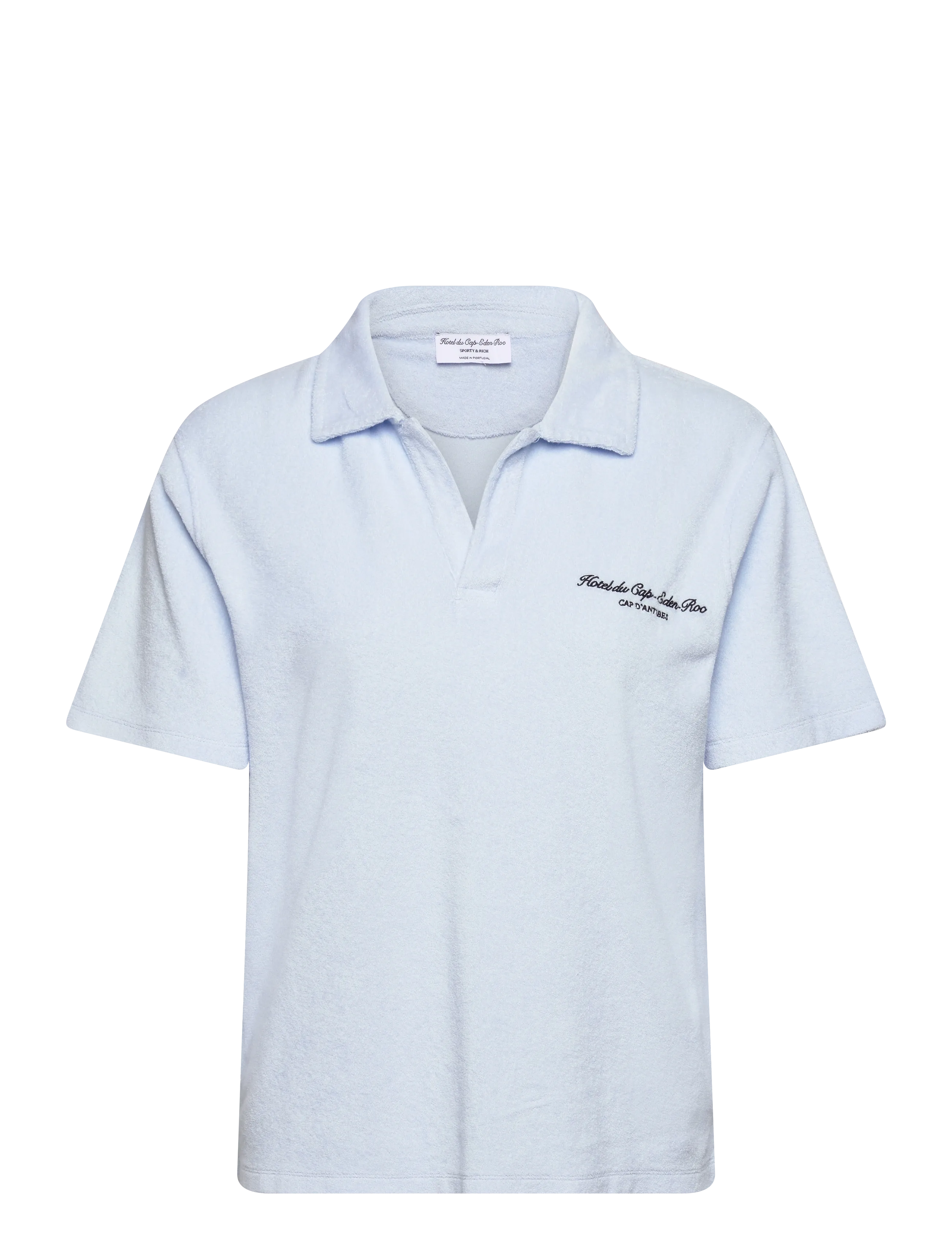 SPORTY & RICH Eden Script Terry Polo Blau - XS - Damen