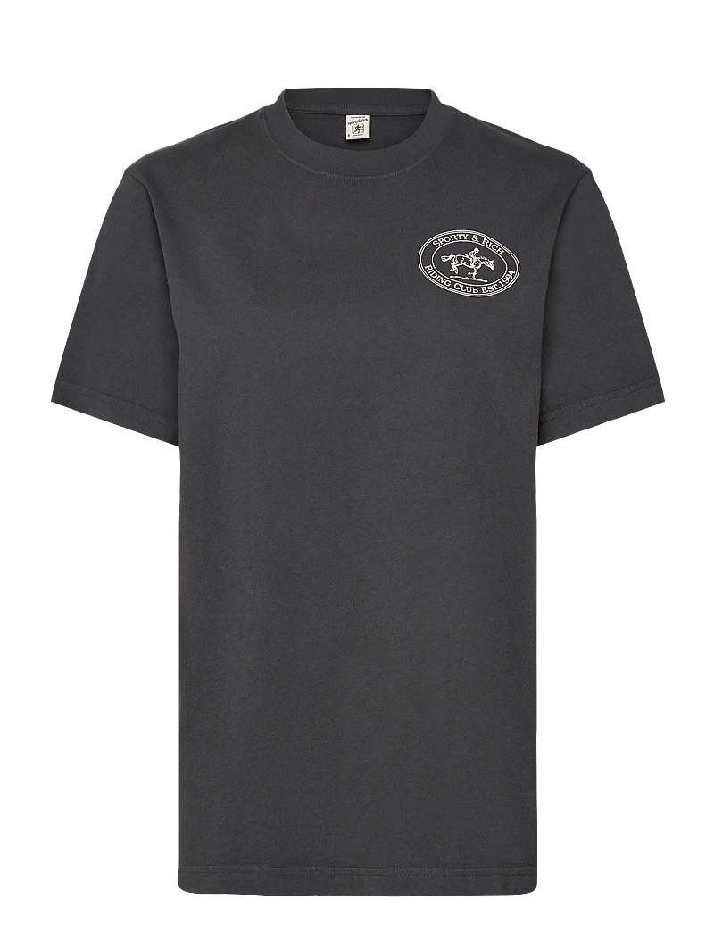 Sporty & Rich - Riding Club T-Shirt - t-särgid - faded black - 0