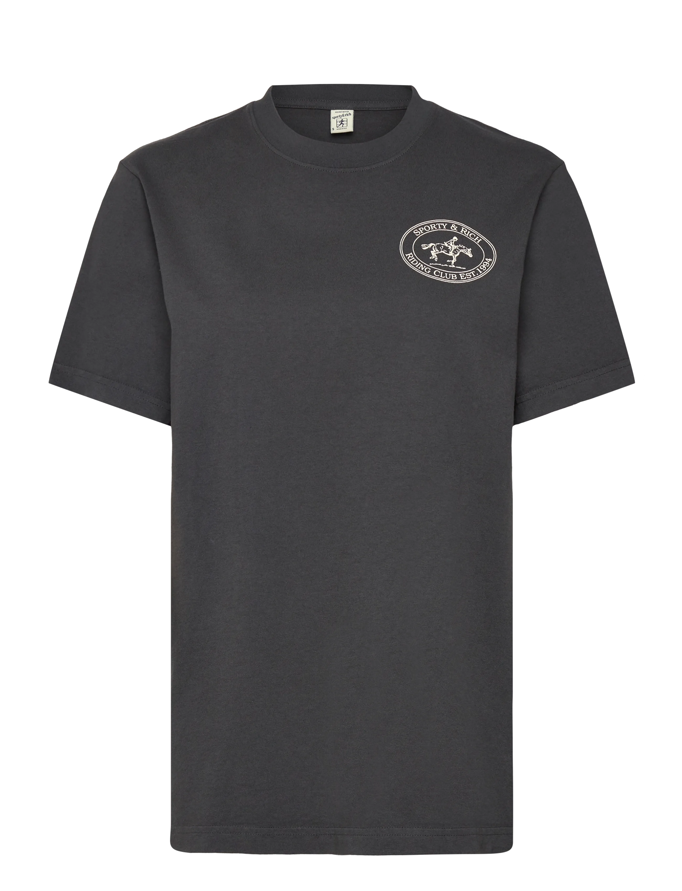 Sporty & Rich Riding Club T-Shirt - Nyheder - FADED BLACK / grey