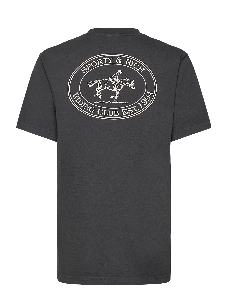 Sporty & Rich - Riding Club T-Shirt - t-shirts & tops - faded black - 1