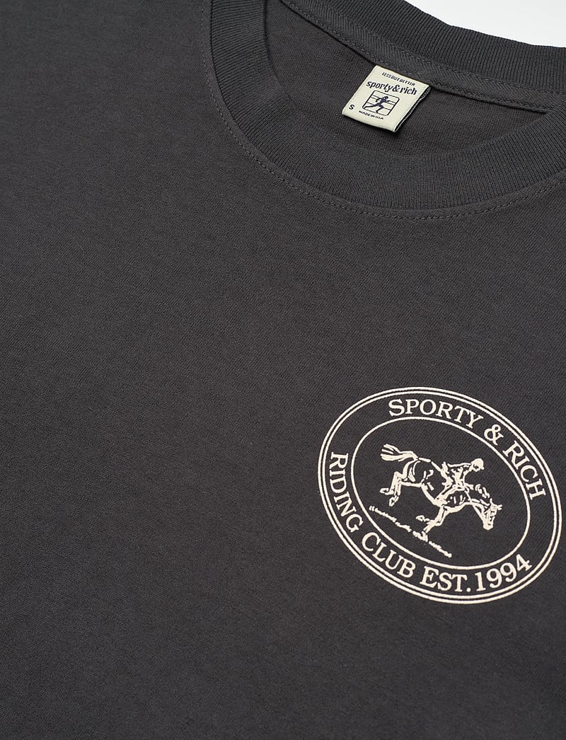 Sporty & Rich - Riding Club T-Shirt - t-särgid - faded black - 2