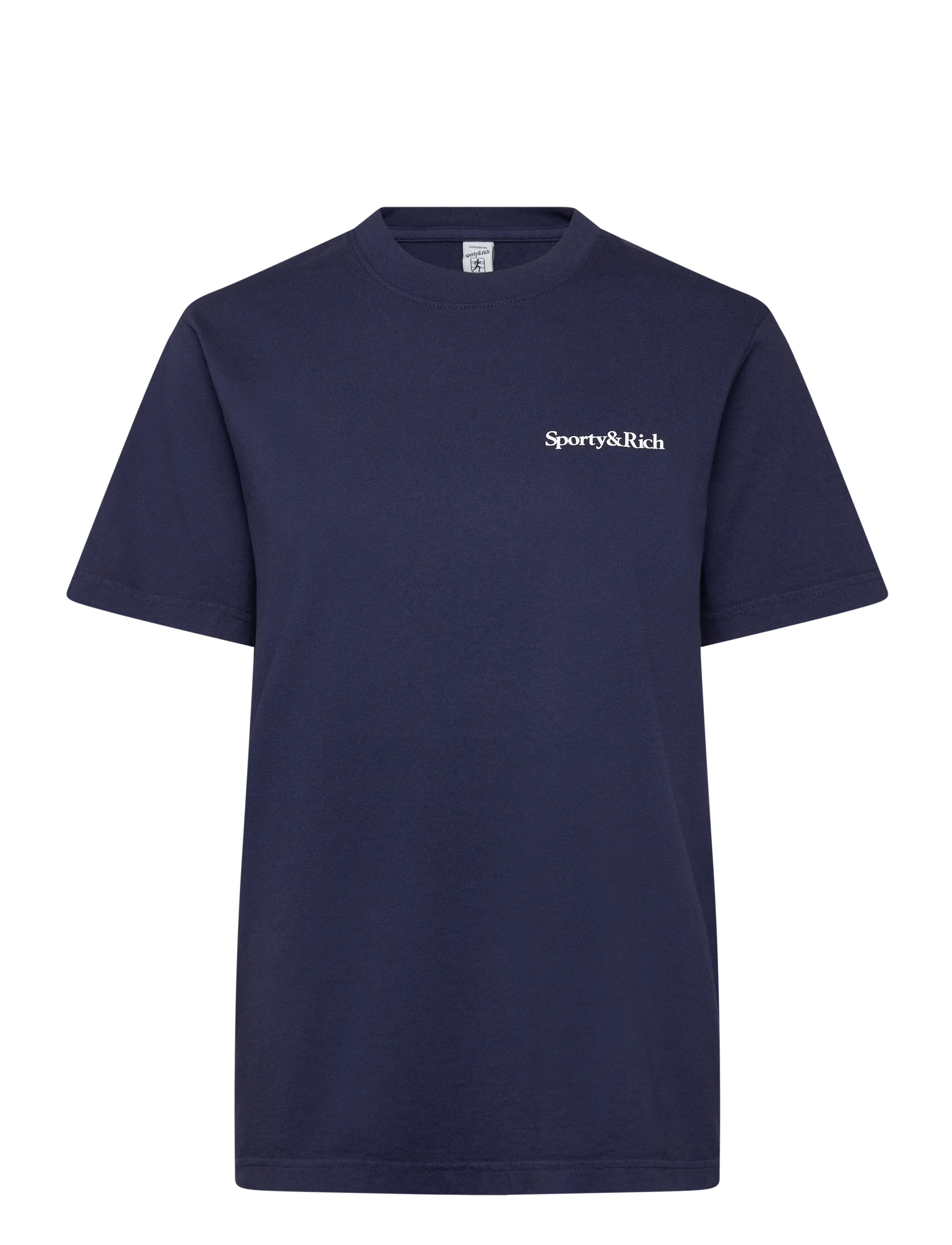 SPORTY & RICH Health Is Wealth T-Shirt Navy - XS - Damen