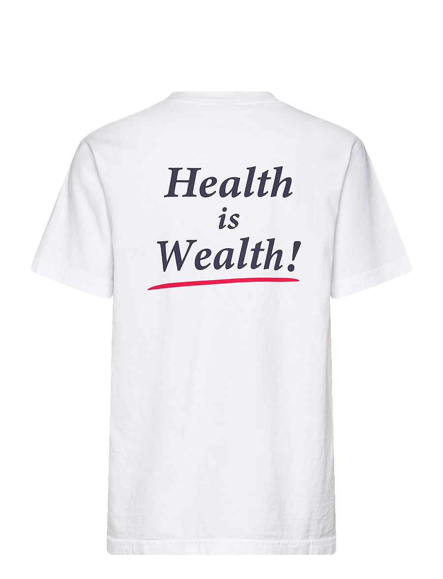 Sporty & Rich - Health is Wealth T-shirt - t-shirts - white - 2
