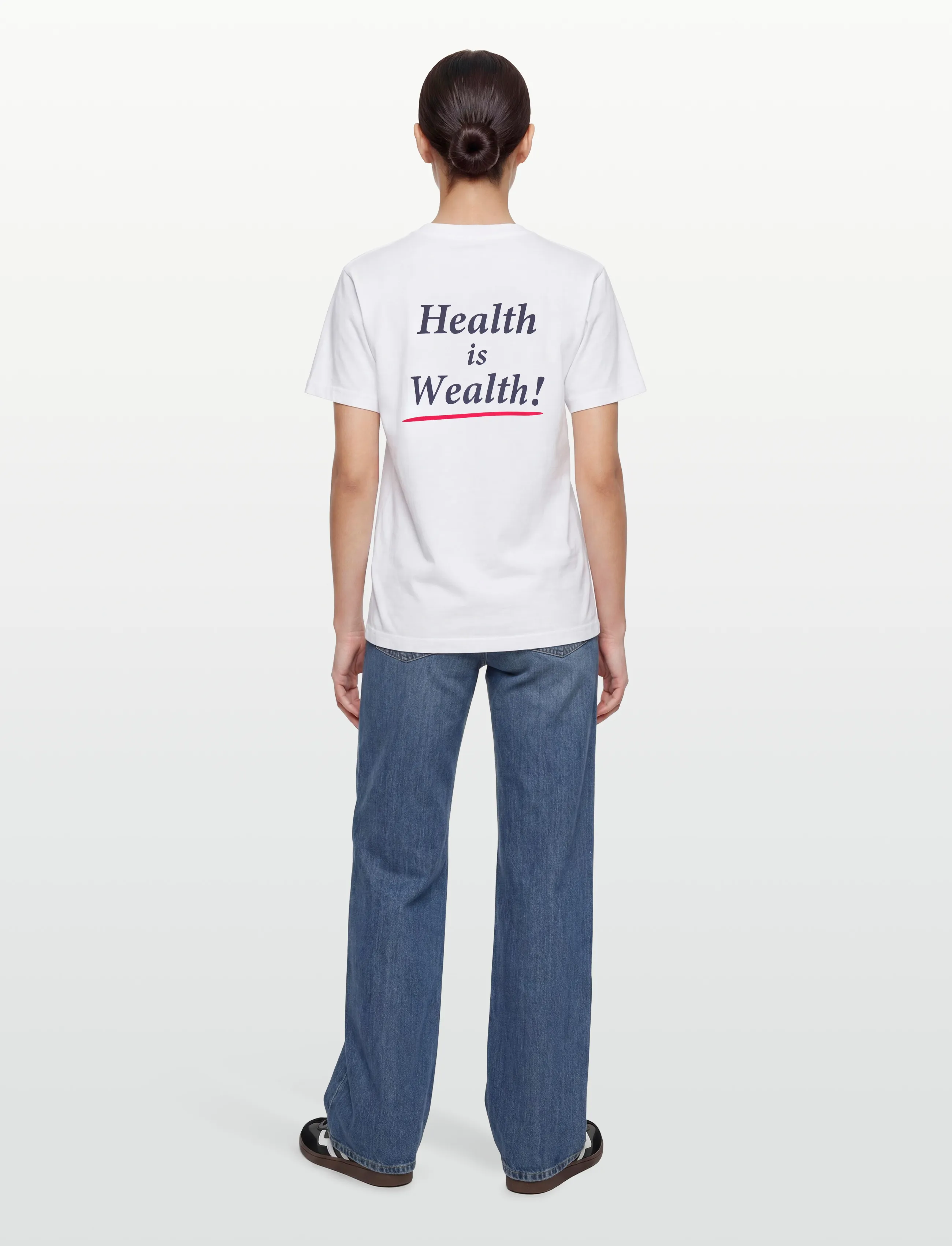 Sporty & Rich - Health is Wealth T-shirt - t-shirts & tops - white - 4