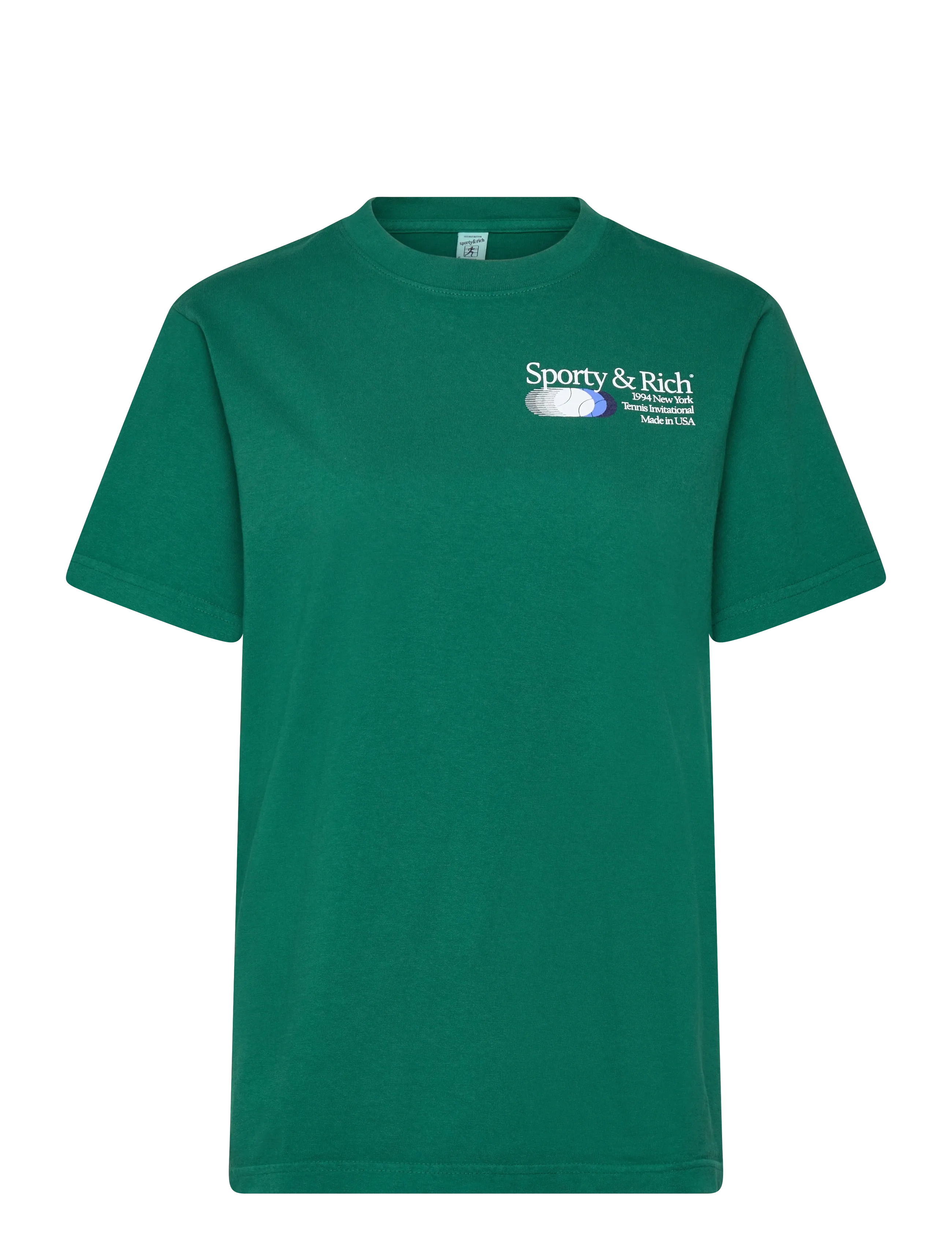 SPORTY & RICH Invitational T-Shirt Grün - S - Damen
