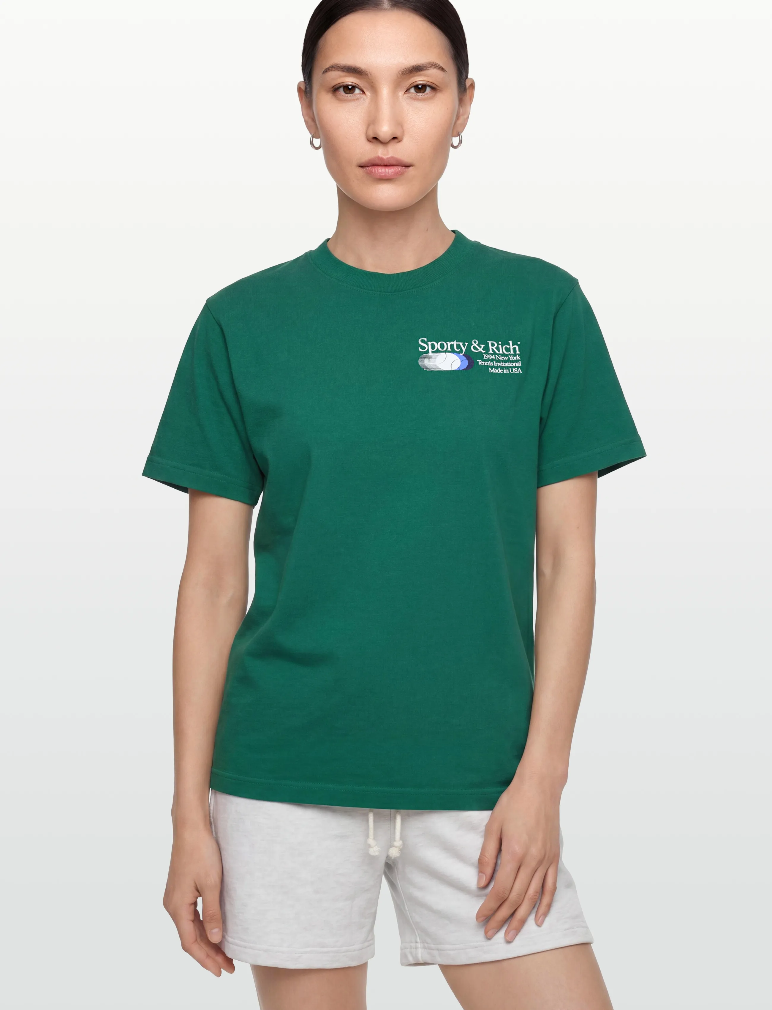 Sporty & Rich - Invitational T-Shirt - stuttermarbolir og toppar - alpine - 3
