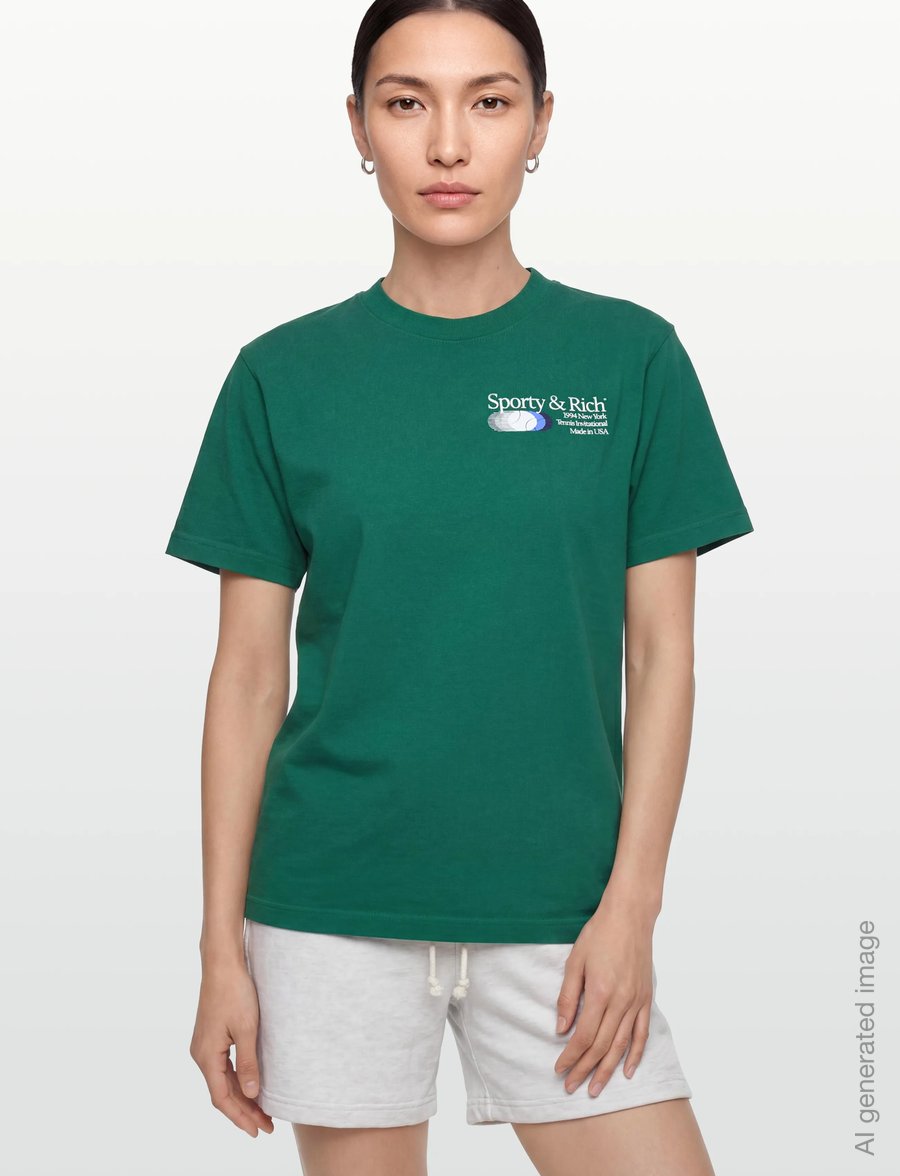 Sporty & Rich - Invitational T-Shirt - t-särgid ja alussärgid - alpine - 3