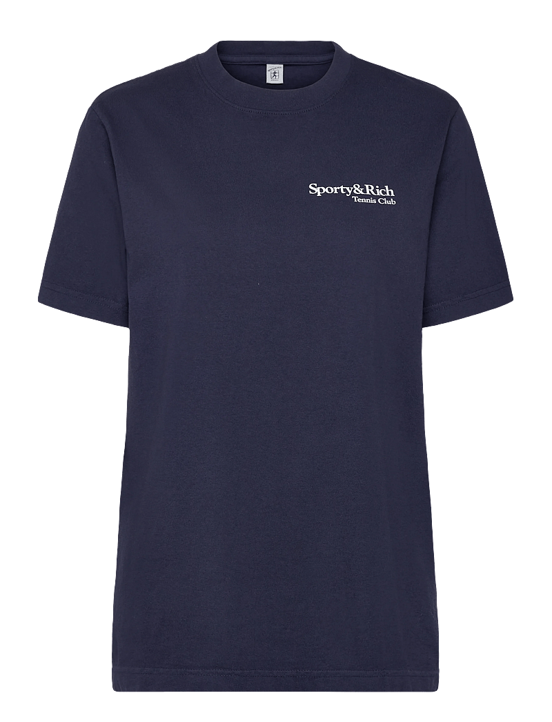 Sporty & Rich - Play Tennis T-Shirt - t-shirts & tops - dark navy - 0