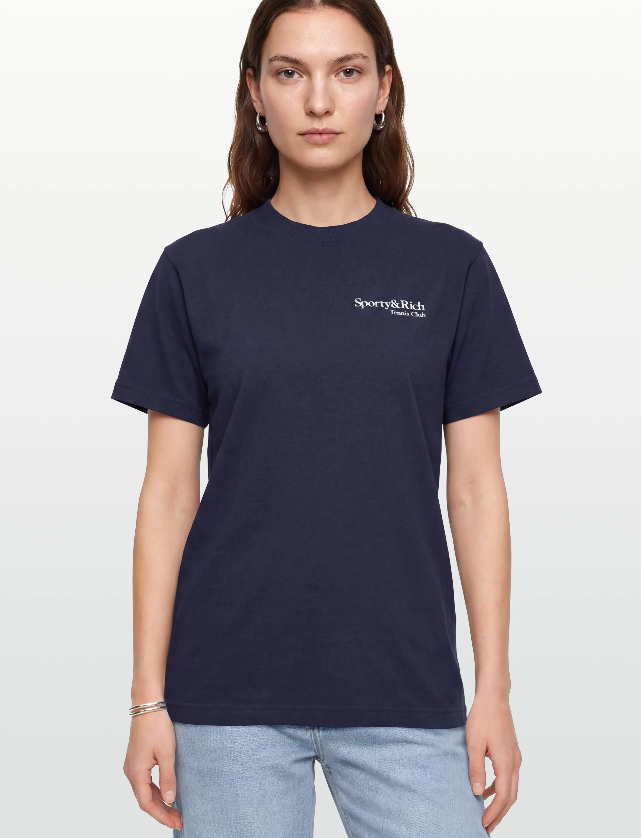 Sporty & Rich - Play Tennis T-Shirt - t-shirts - dark navy - 3