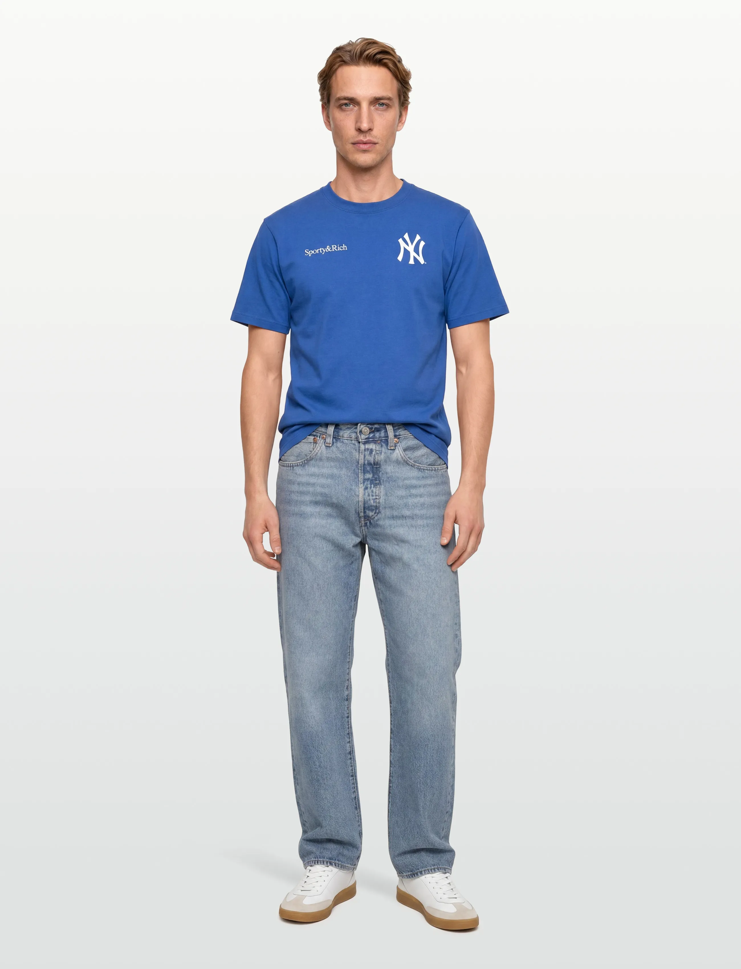 Sporty & Rich Slugger T-Shirt, XS, T-shirts Oberteile, Blau - Short-sleeved, Frauen