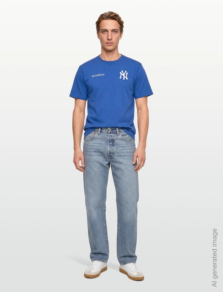 Sporty & Rich - Slugger T-Shirt - t-shirts & tops - team blue - 0