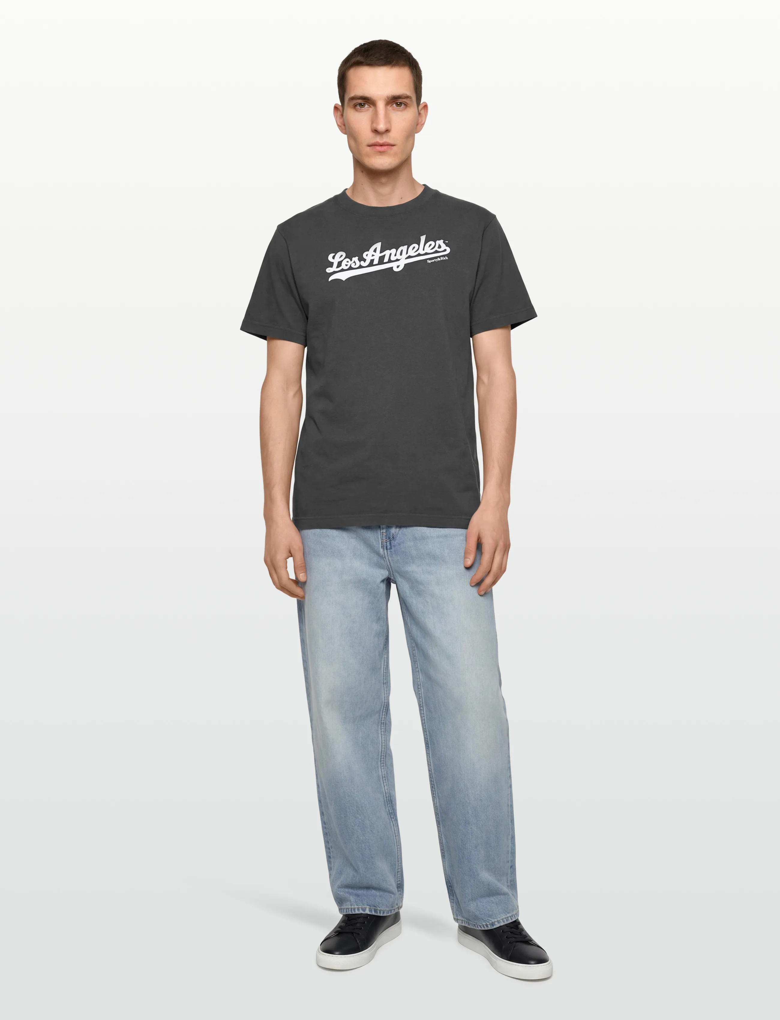 Sporty & Rich Dodgers T-Shirt, S, T-shirts Oberteile, Grau - Short-sleeved, Frauen