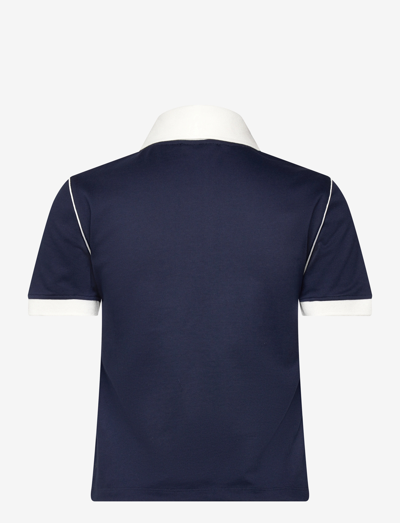 Sporty & Rich - Crown 70s Pique Polo - t-shirts & tops - dark navy/white - 1