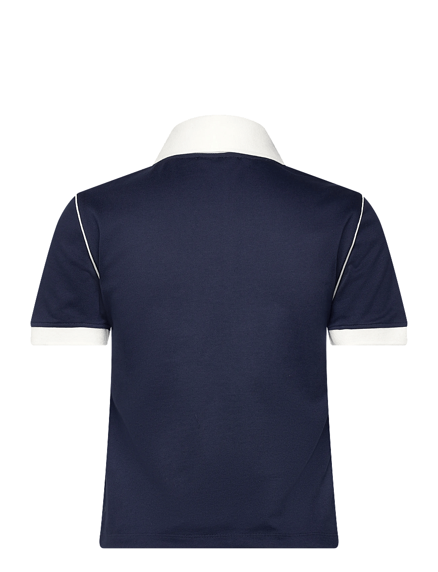 Sporty & Rich - Crown 70s Pique Polo - polo shirts - dark navy/white - 1