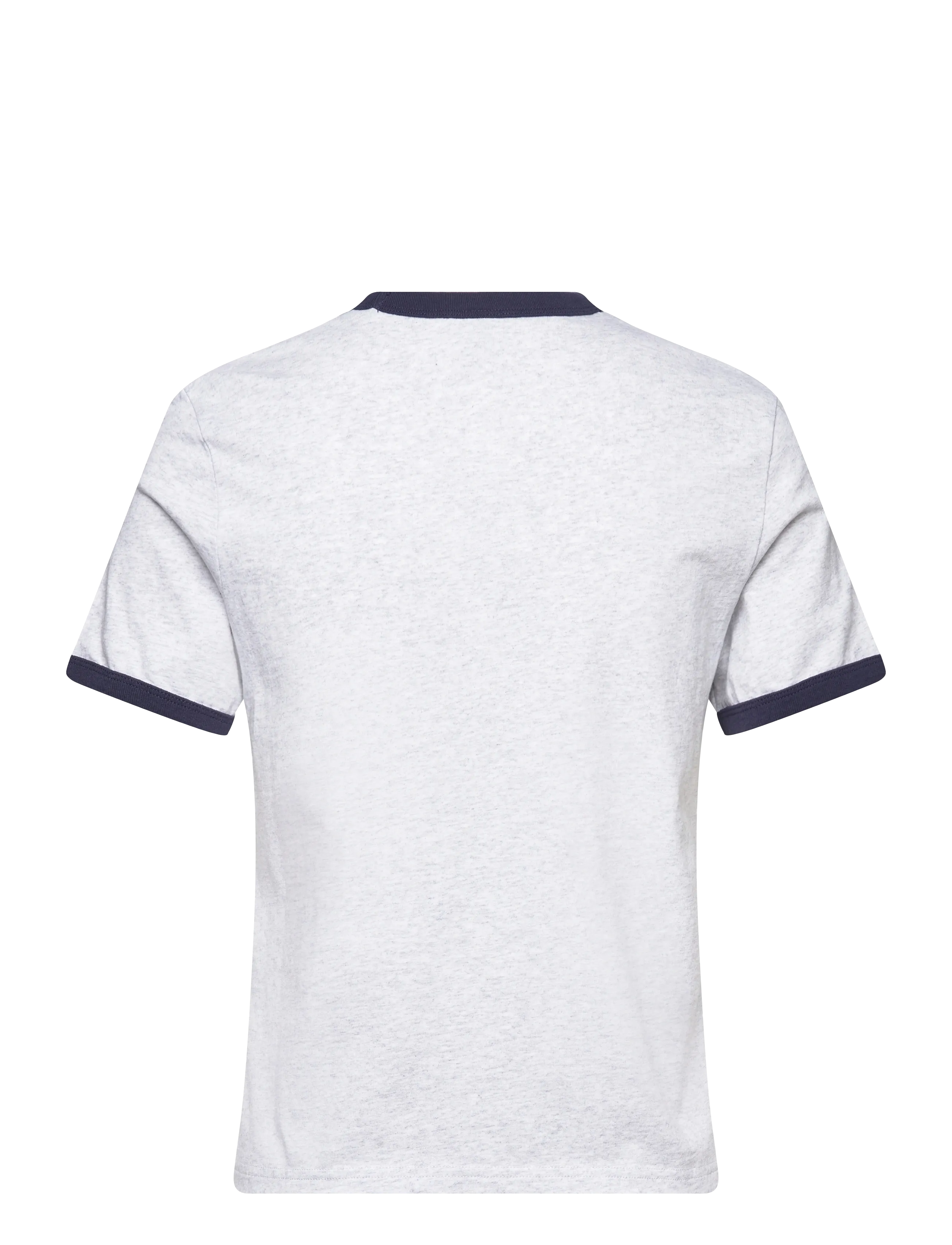 Sporty & Rich - RH Riding Club Ringer Tee - t-shirts - heather gray/dark navy - 1