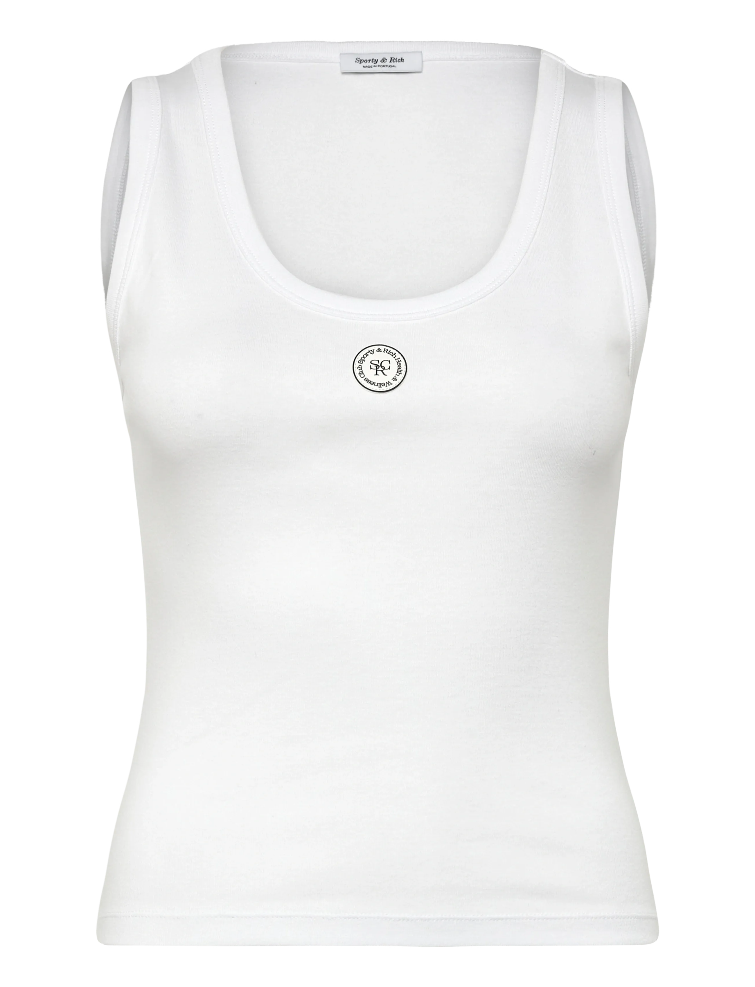 Sporty & Rich SHRWC Baby Rib Tank - T-shirts & Toppe - WHITE / white