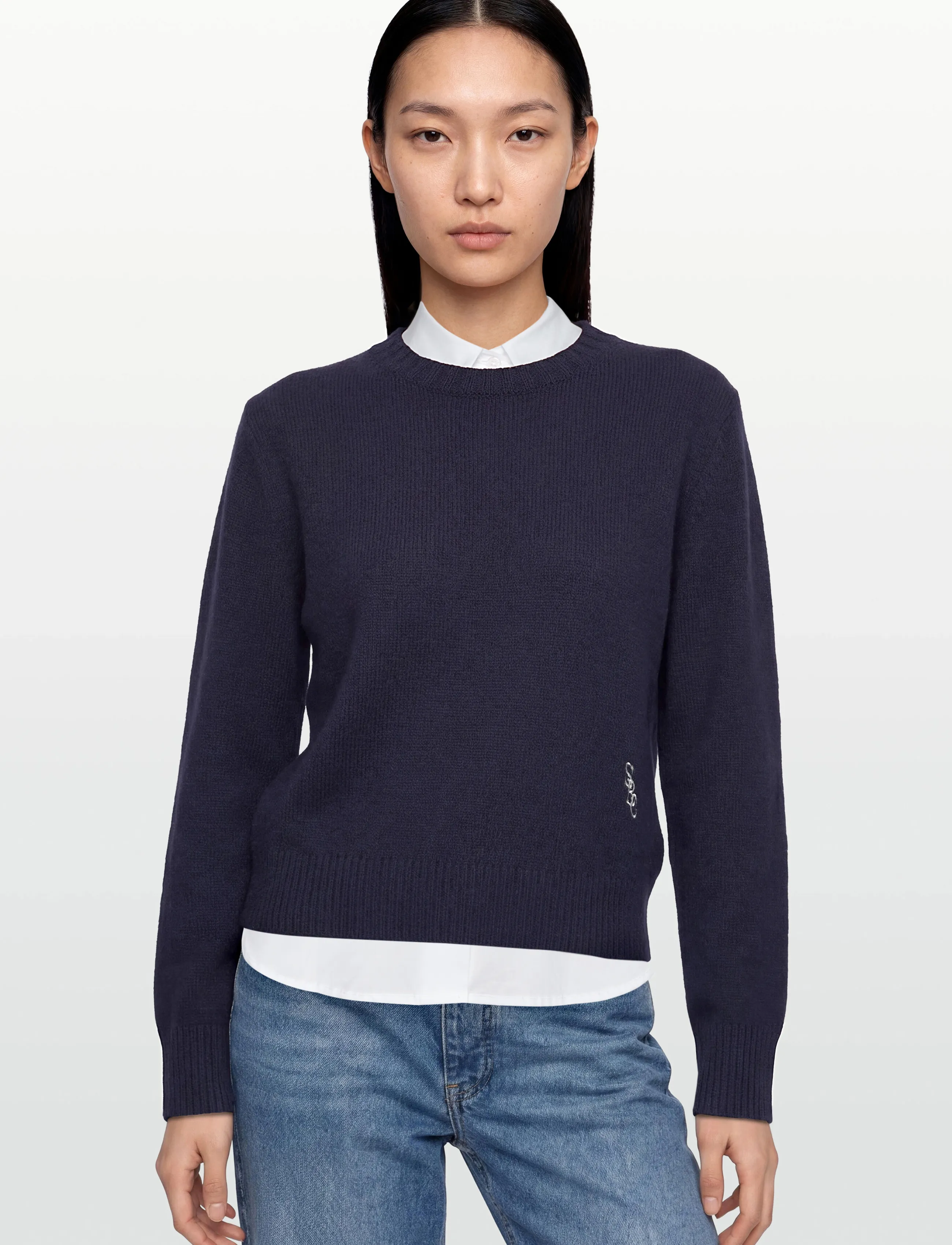 Sporty & Rich - SRC Cashmere Sweater - sweaters - dark navy - 3