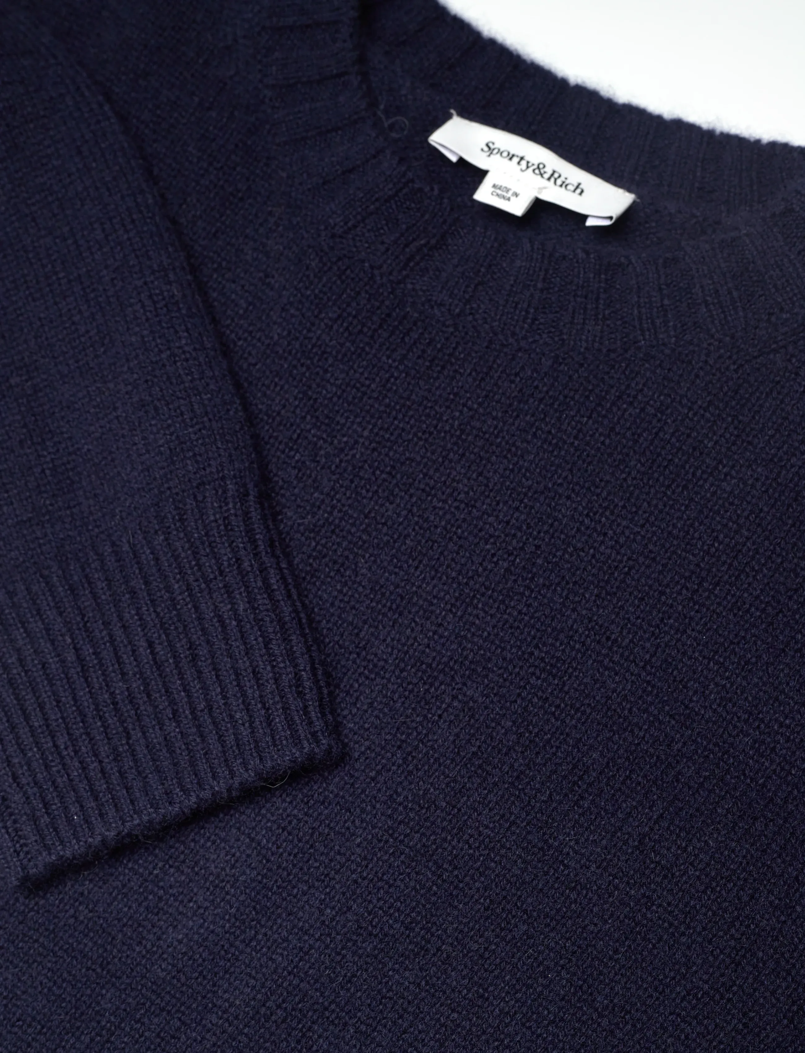 Sporty & Rich - SRC Cashmere Sweater - sweaters - dark navy - 5