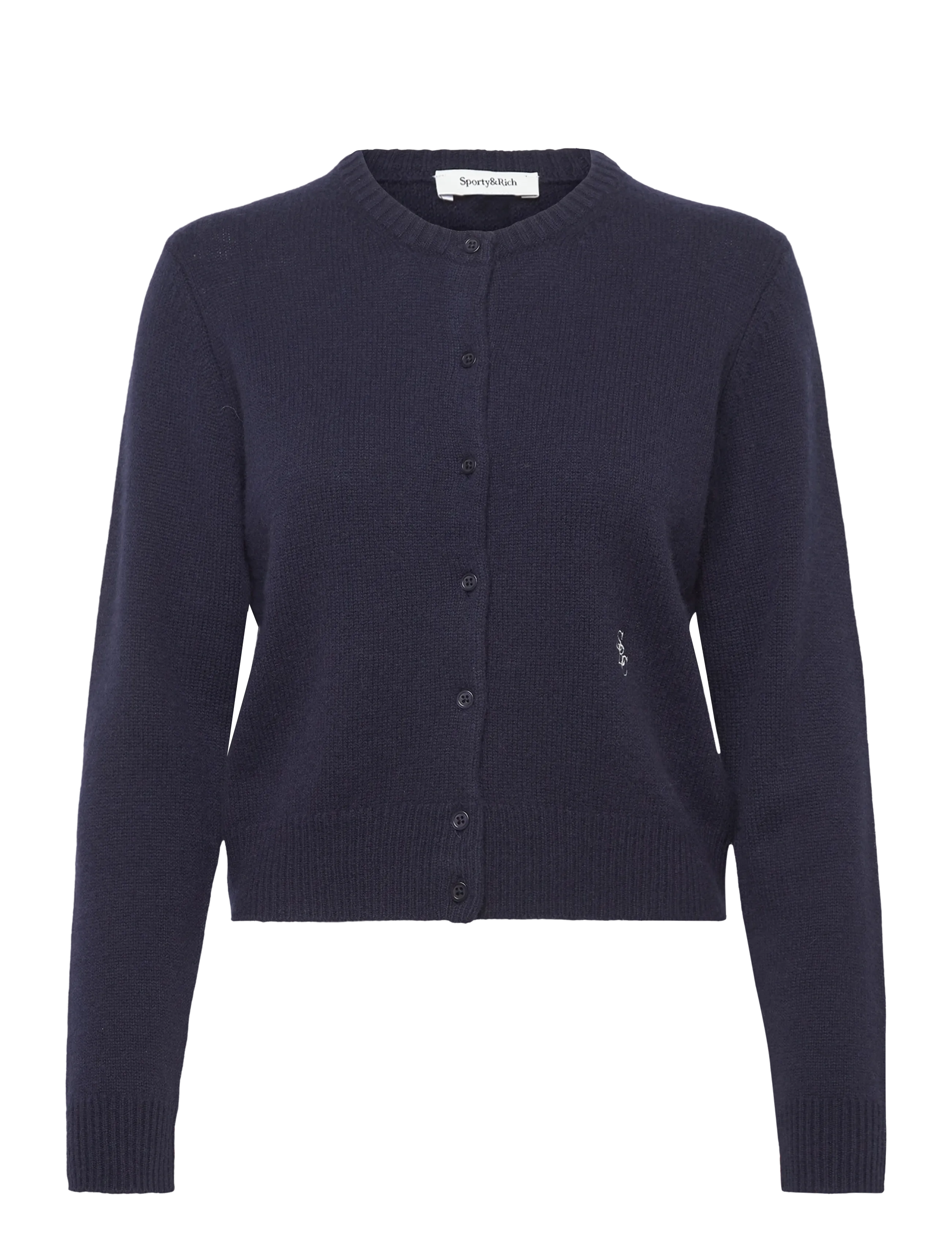 Sporty & Rich SRC Cashmere Cardigan - Riided - DARK NAVY / navy