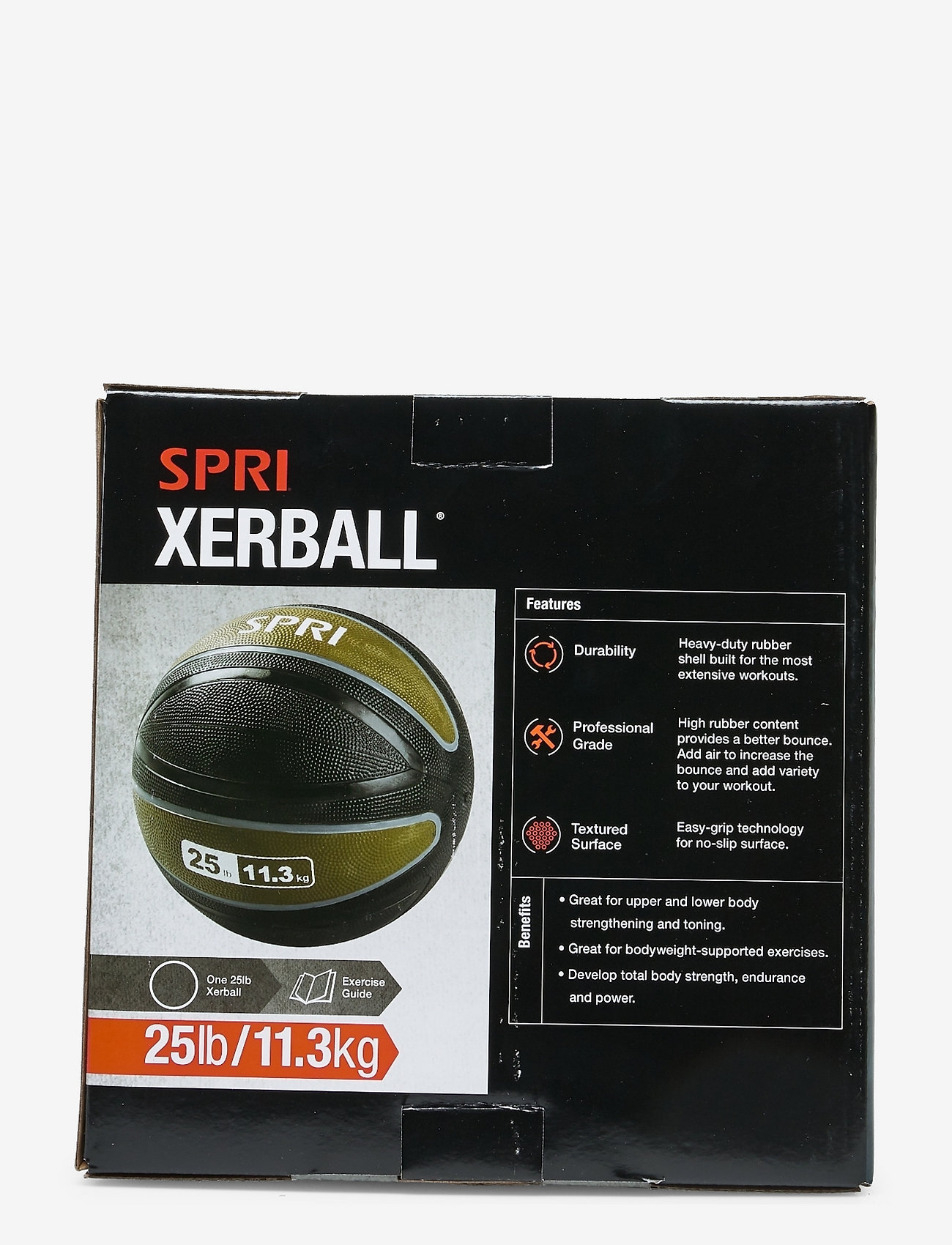 Spri - SPRI XERBALL MEDICINE BALL 11,3 KG - fitness-ausrüstung für zuhause - brown - 1