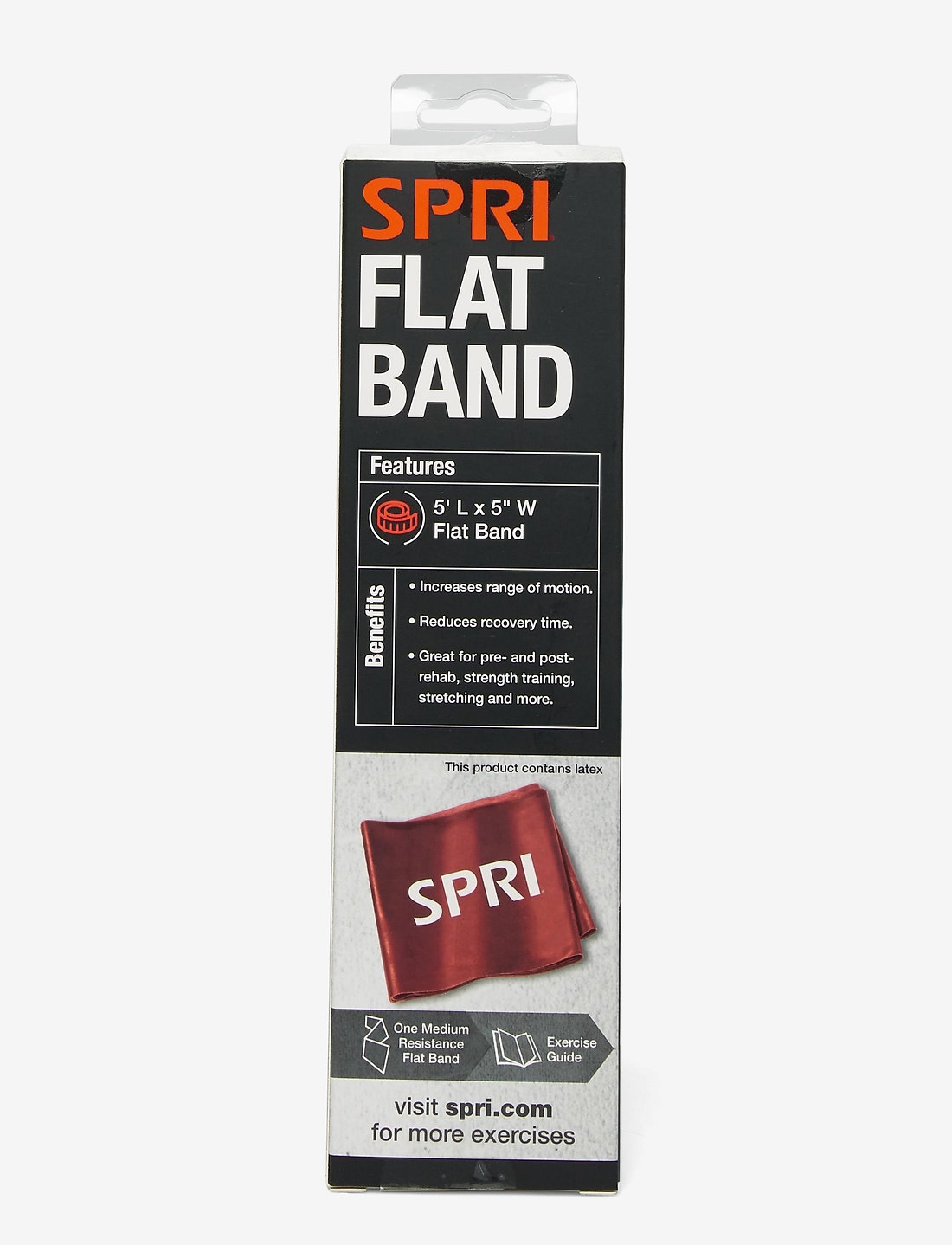 Spri - SPRI FLAT BAND MEDIUM - resistance bands - red - 2