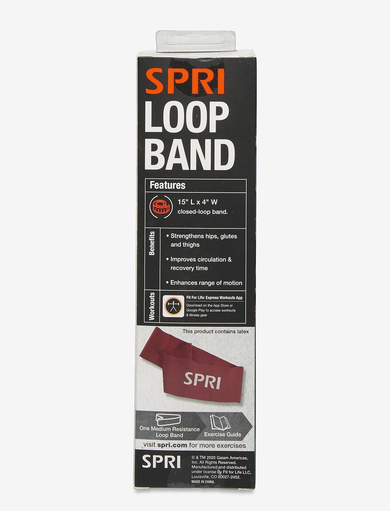 Spri - FLAT BAND LOOP MEDIUM - trainingsbänder - red - 2