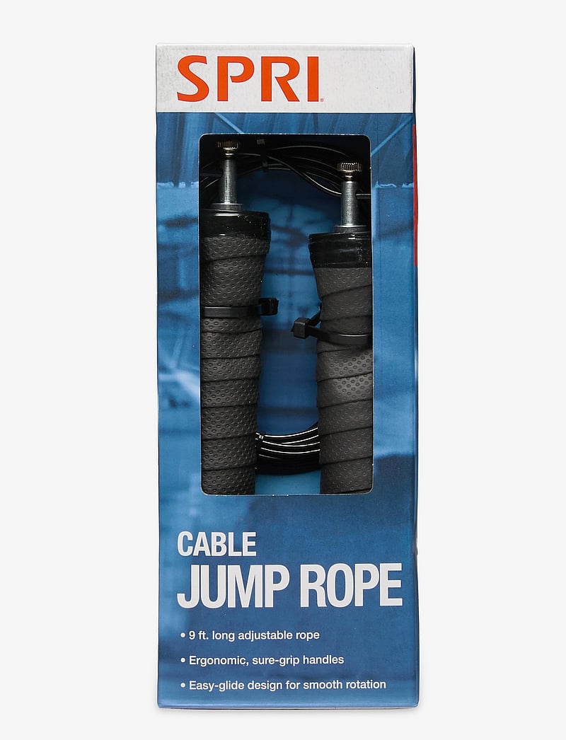 Spri - SPRI CABLE JUMP ROPE - hopprep - black - 0